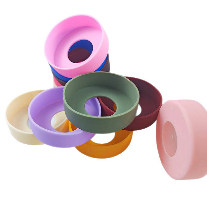 Silicone Cup Bottom Protector 65/90/100mm – Non-Slip Anti-Scratch Silicone Base Cover, Food-Grade BPA-Free, Wear-Resistant Sleeve for Glass Bottles, Tumblers, Mugs, RoHS Certified (BUYUER)