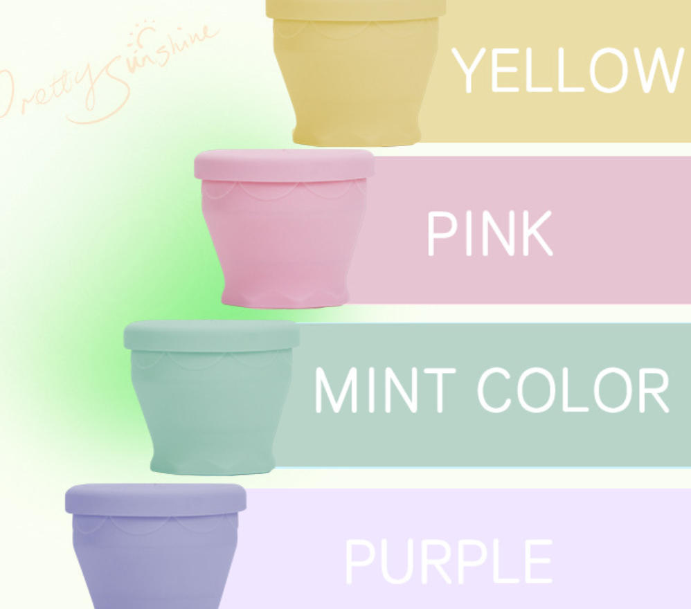 BUYUER Collapsible Silicone Cup 180ml – Portable Travel Cup with Press-To-Drink Lid, Food Grade Folding Cup for Outdoor Camping, Hiking & Daily Use – Leakproof Space Saving Cup for Hot/Cold Drinks (Sakura Pink)