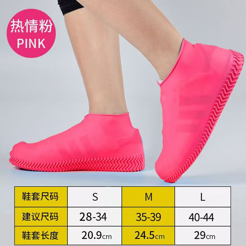 BUYUER 6-Pack Multi-Size Silicone Rain Shoe Covers – Waterproof, Anti-Slip, Durable, Foldable & Portable for Outdoor Travel, Hiking, Walking in Snow or Rain – Heavy Duty Reusable Overshoes for Men, Women – 6 Colors