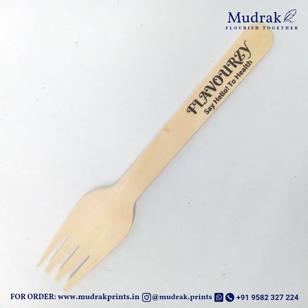 Wooden Fork with Custom Print