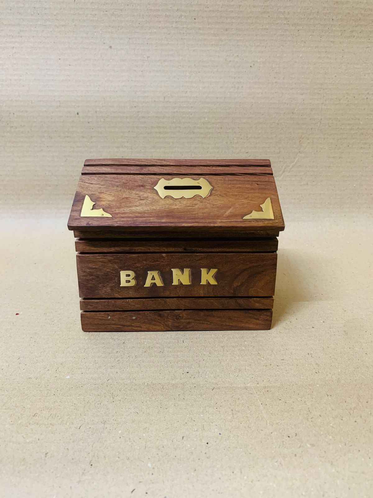 Wooden Bank Money Box