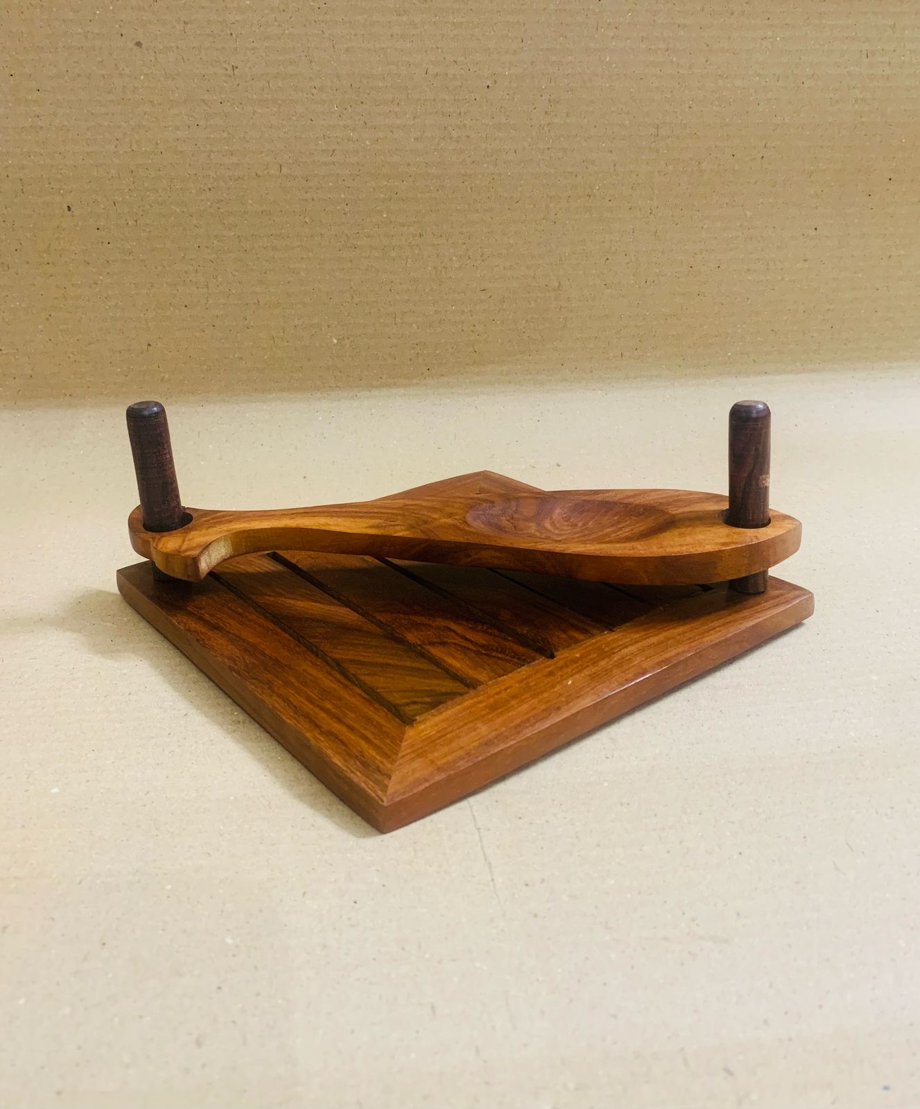 Handcrafted Wooden Ladle with Wall Mount