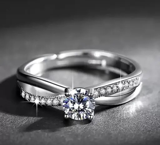 Name : Gleve Anti Tarnish Stainless Steel Silver Diamond Ring  Base Metal : Stainless Steel  Plating : Silver Plated  Stone Type : Cubic Zirconia/American Diamond  Type : Finger Ring  Net Quantity (N) : 1  Sizes : Free Size  Country of Origin : India