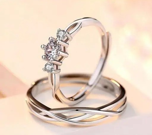Couple Rings | Fashionable Men Women Rings | Valentine Rings | Silver Plated Rings | Rings for your Love | Adorable Cute Rings |Gifts for Girlfriend