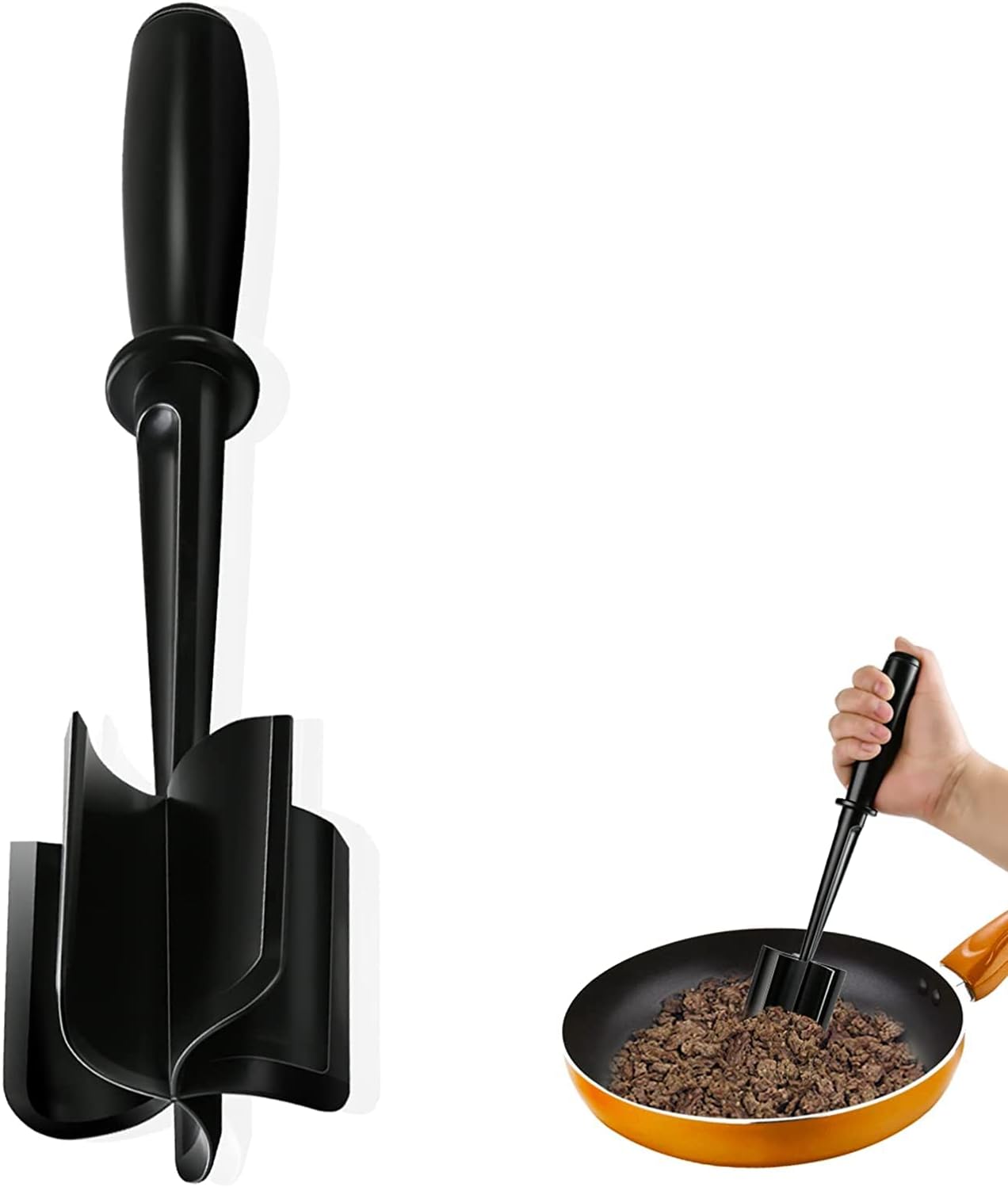 Meat Chopper, Hamburger Chopper, Potato Masher-Professional Multifunctional Heat Resistant Nylon Ground Beef Smasher Kitchen Tools And Gadgets, ​Safe For Non-Stick