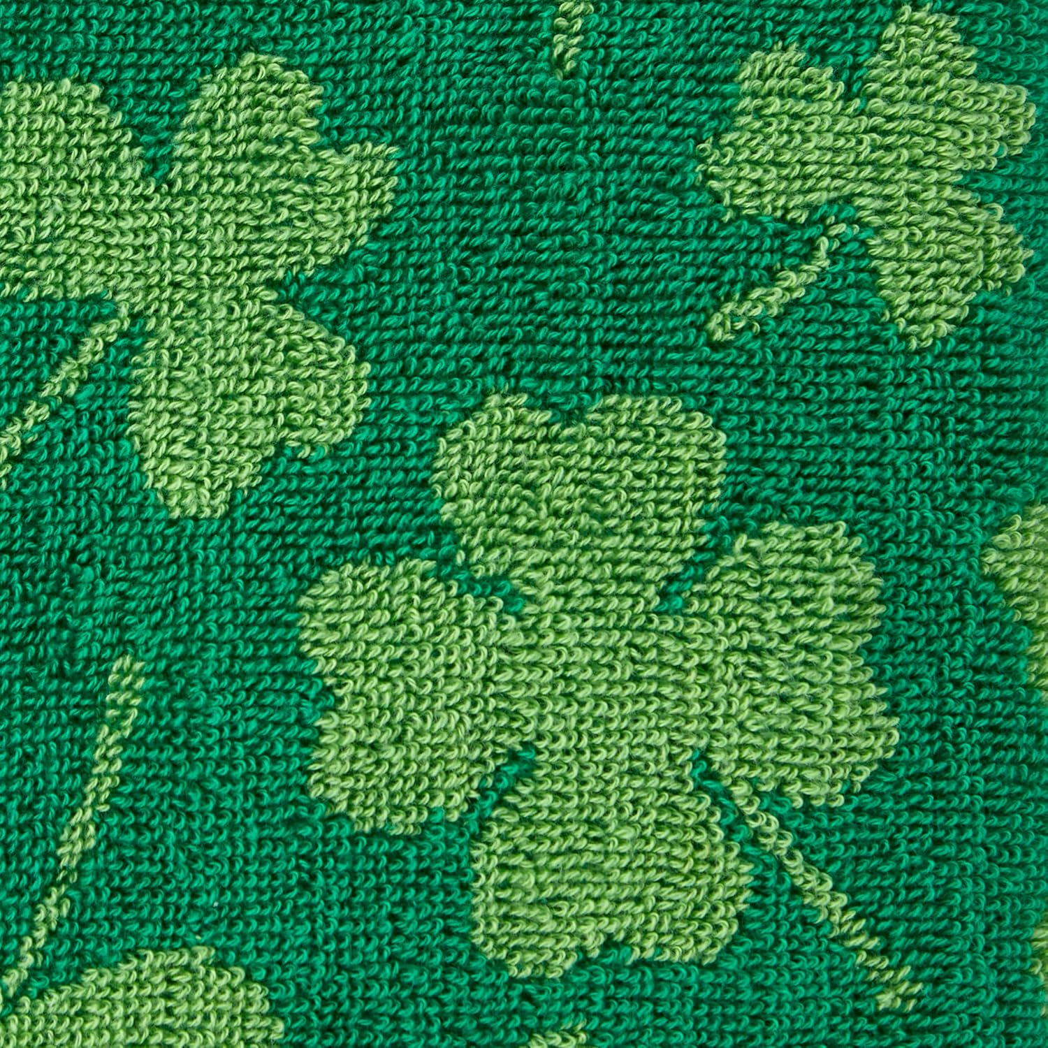 SKL Home St. Patrick's Shamrock Hand Towel 2pc Set for Bath/Kitchen/Bar & Gift, Green
