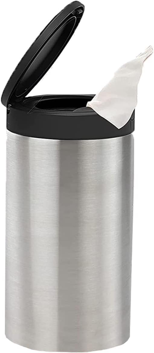 Spectrum Disinfecting Wipes Container with Push Button Lid - Refillable Dispenser for Bathroom, Kitchen, Classroom, Countertop, & Home - Stainless Steel & Rust-Resistant Disinfectant Wipes Holder