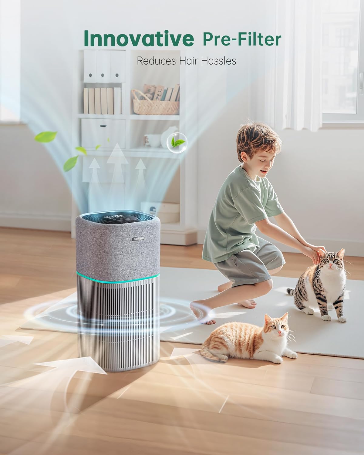Air Purifiers for Large Room Home, Up to 2070Ft² with 5-Stage Filtration, HEPA Air Purifier for Home with PM2.5 Air Quality Monitor, Smart Air Cleaner for Room Pets/Smoke/Dust