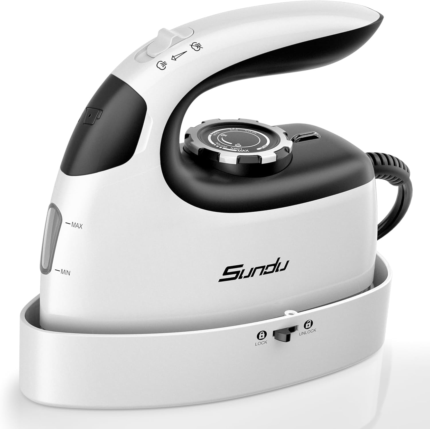 Sundu Mini Iron with Steam,Travel Iron Portable Non-Stick Soleplate Steam Samll Iron for Quilting & Sewing,300 Microsteam Holes,90ml water tank,lockable safety base Machine for Quilting & Sewing