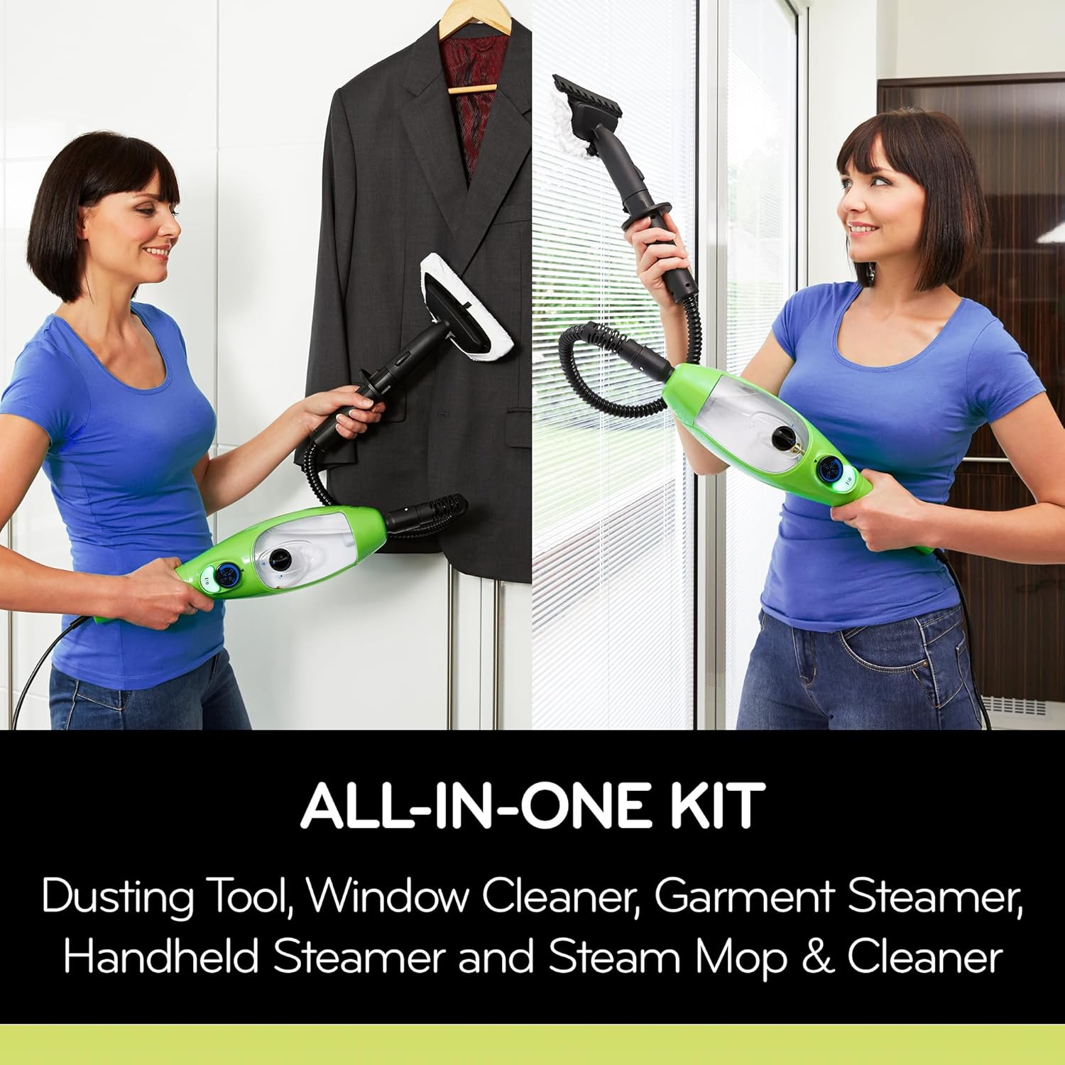 H2O MOP® X5 Steam Mop and Handheld Steam Cleaner For Cleaning Hardwood and Kitchen Tile Floors, Grout Cleaner, Upholstery Cleaner and Carpets