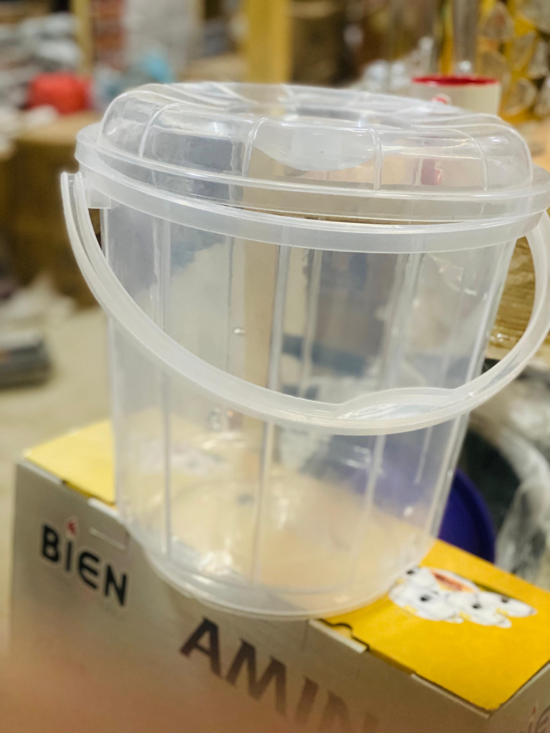 Seau 15L transparent 