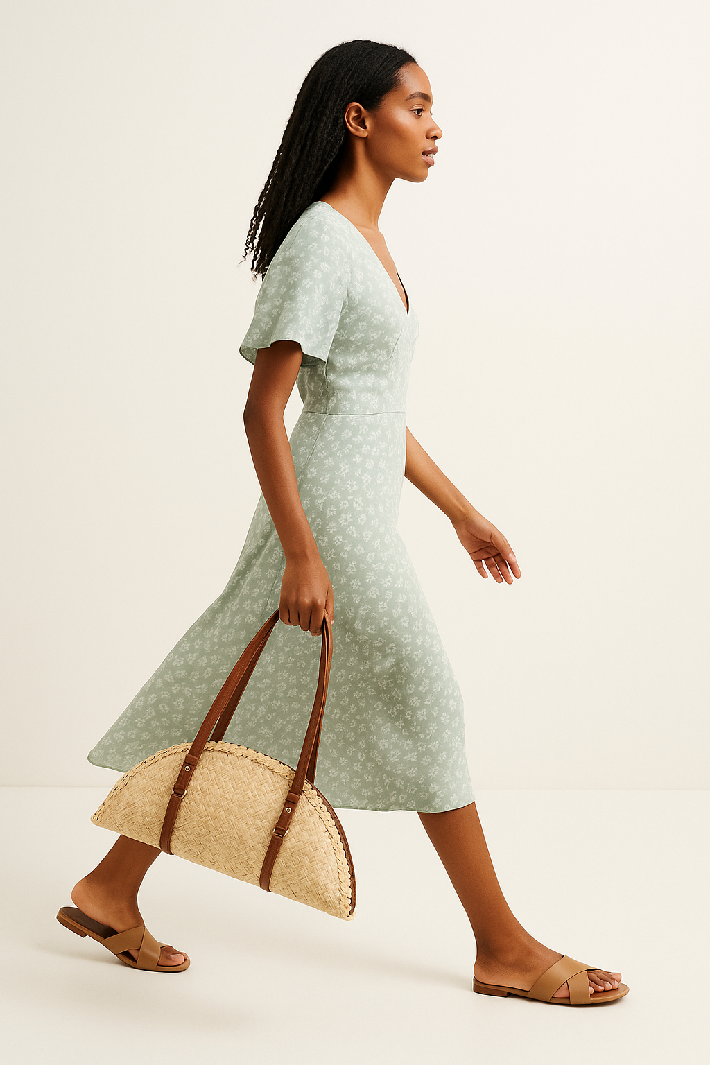 Soleil slice - Sac Demi-Lune en Rotin Fait Main, Boho-Chic et Éco-Responsable