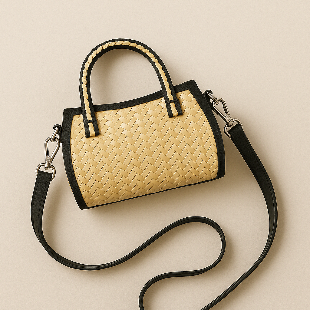 Sac Rotin Urbain– Élégance Naturelle pour Filles Nomades
