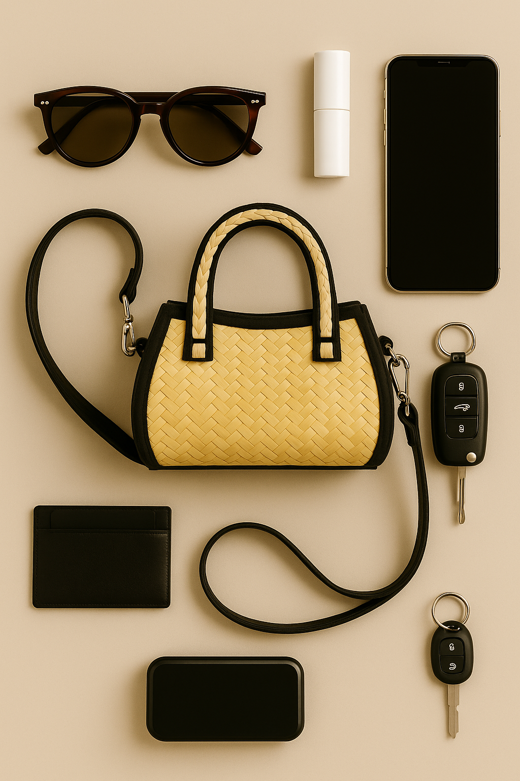 Sac Rotin Urbain– Élégance Naturelle pour Filles Nomades