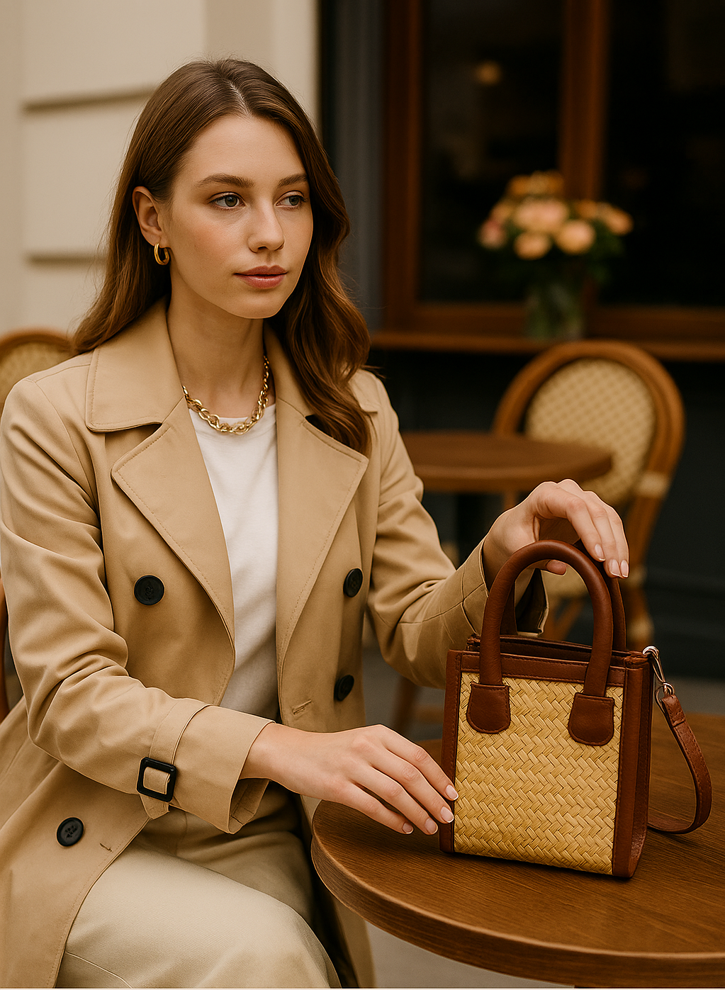 Mini Chic - Sac Bandoulière en Rotin