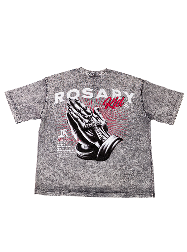 Rosary Kid T-Shirt (Grey Acid wash)