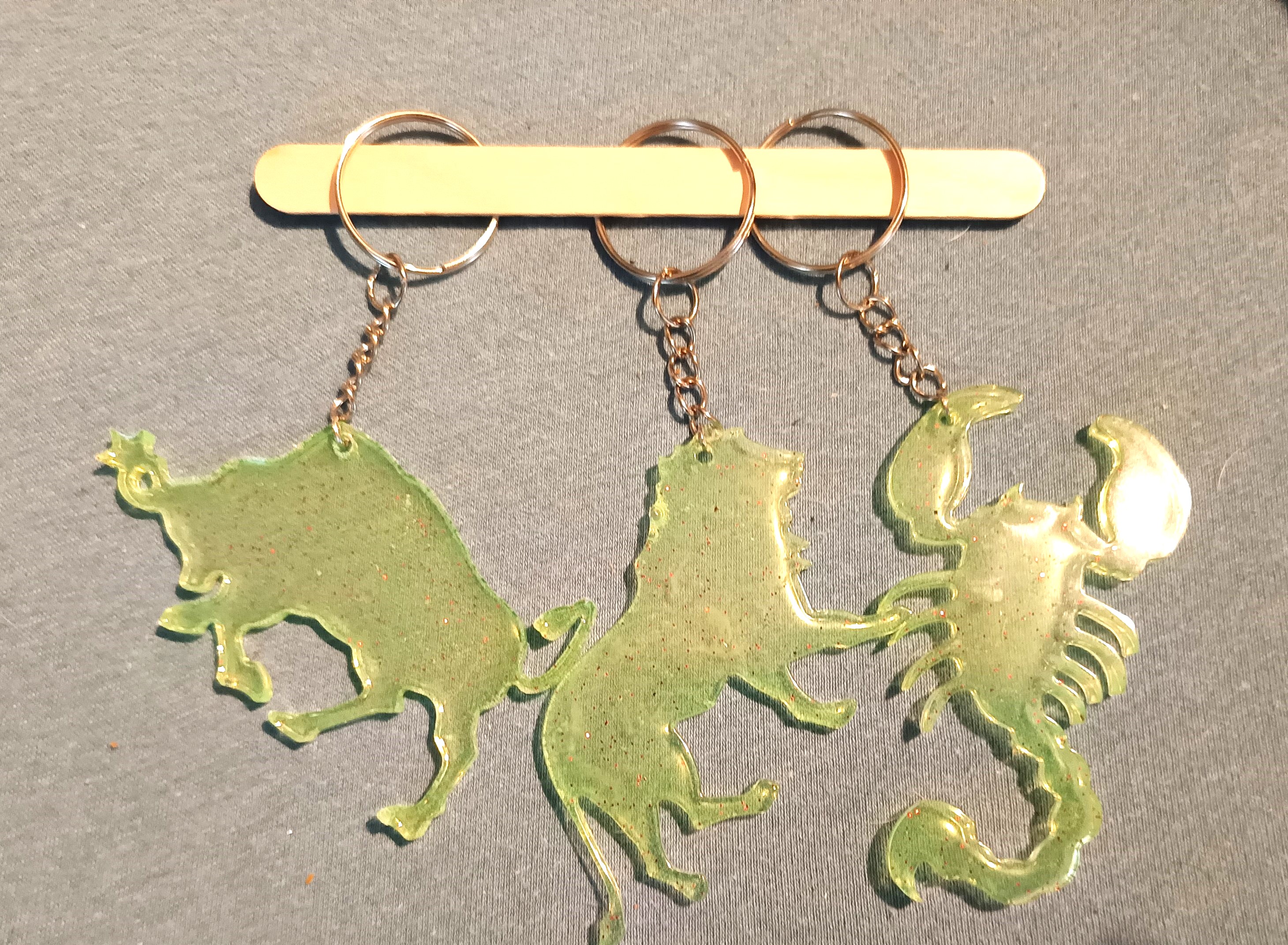 Porte clef vert signe d'astrologie