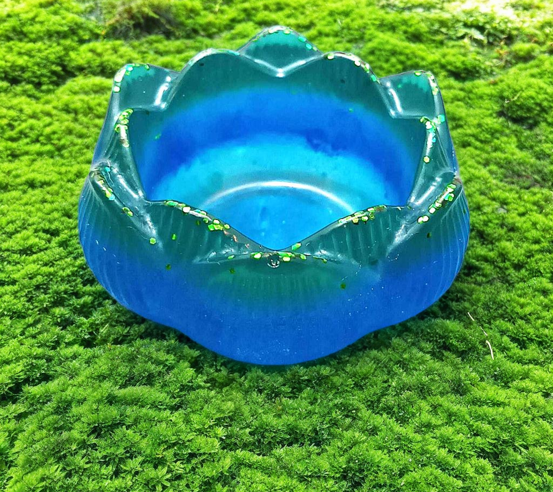 Bougeoir en résine époxy artisanal