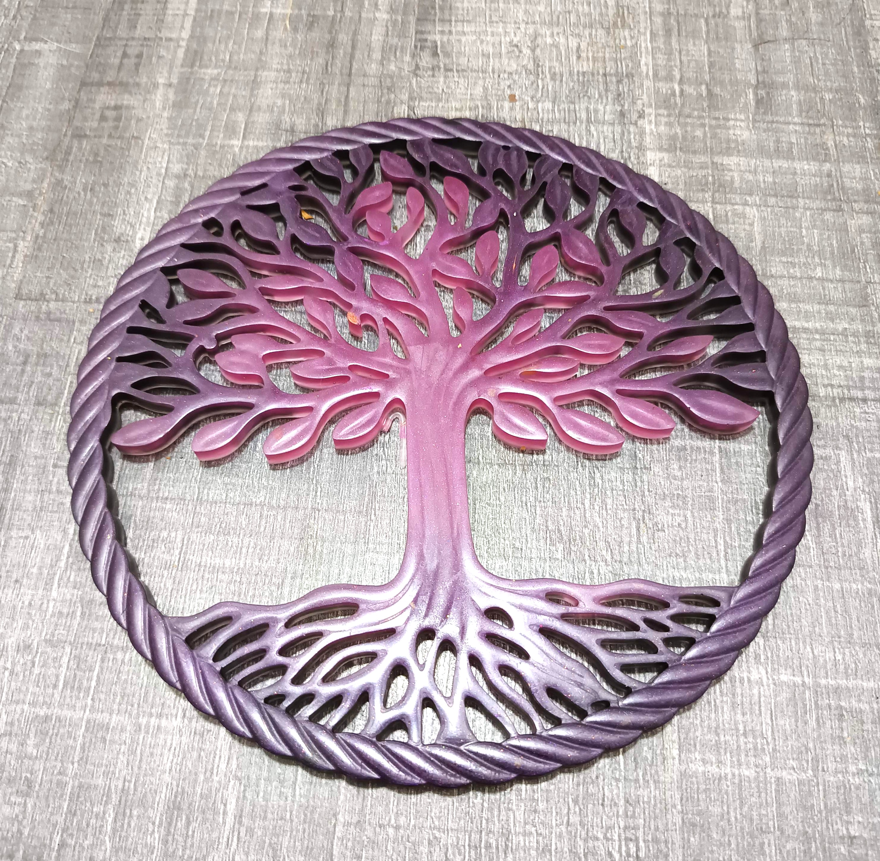 Arbre de vie violet et noir cm de diamètre