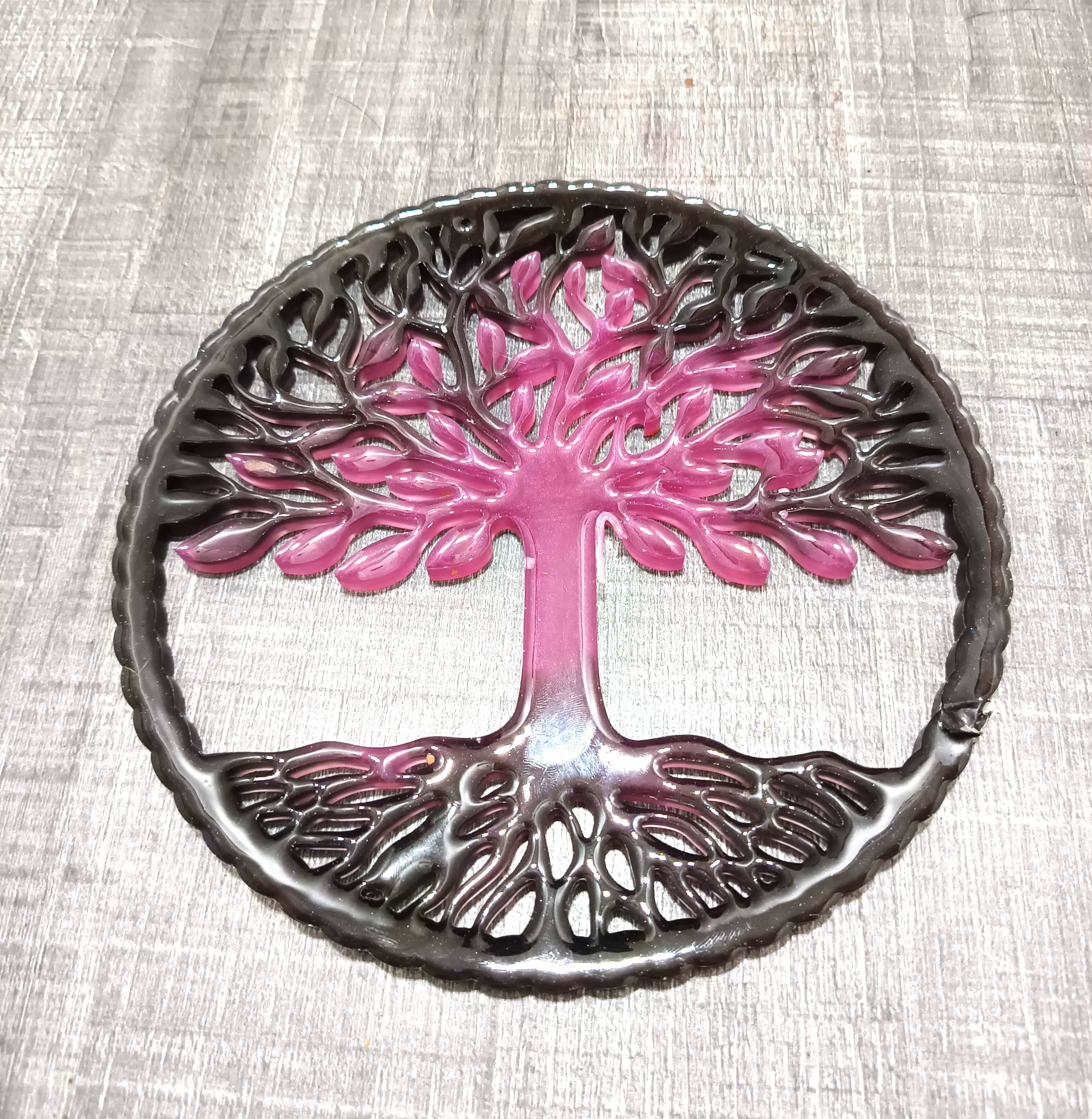 Arbre de vie violet et noir cm de diamètre