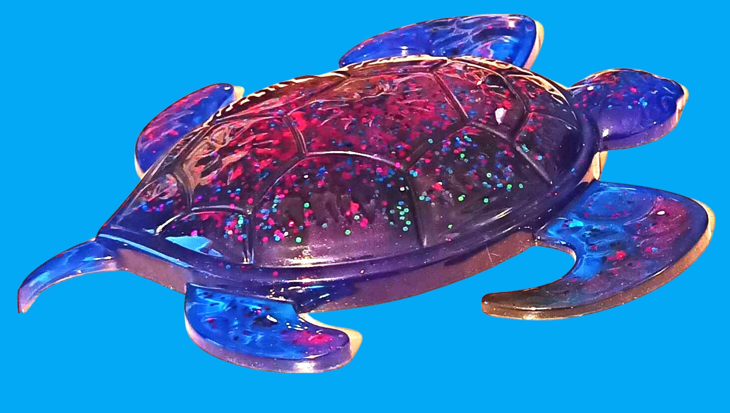 Tortue couleur galaxie 18/16cm