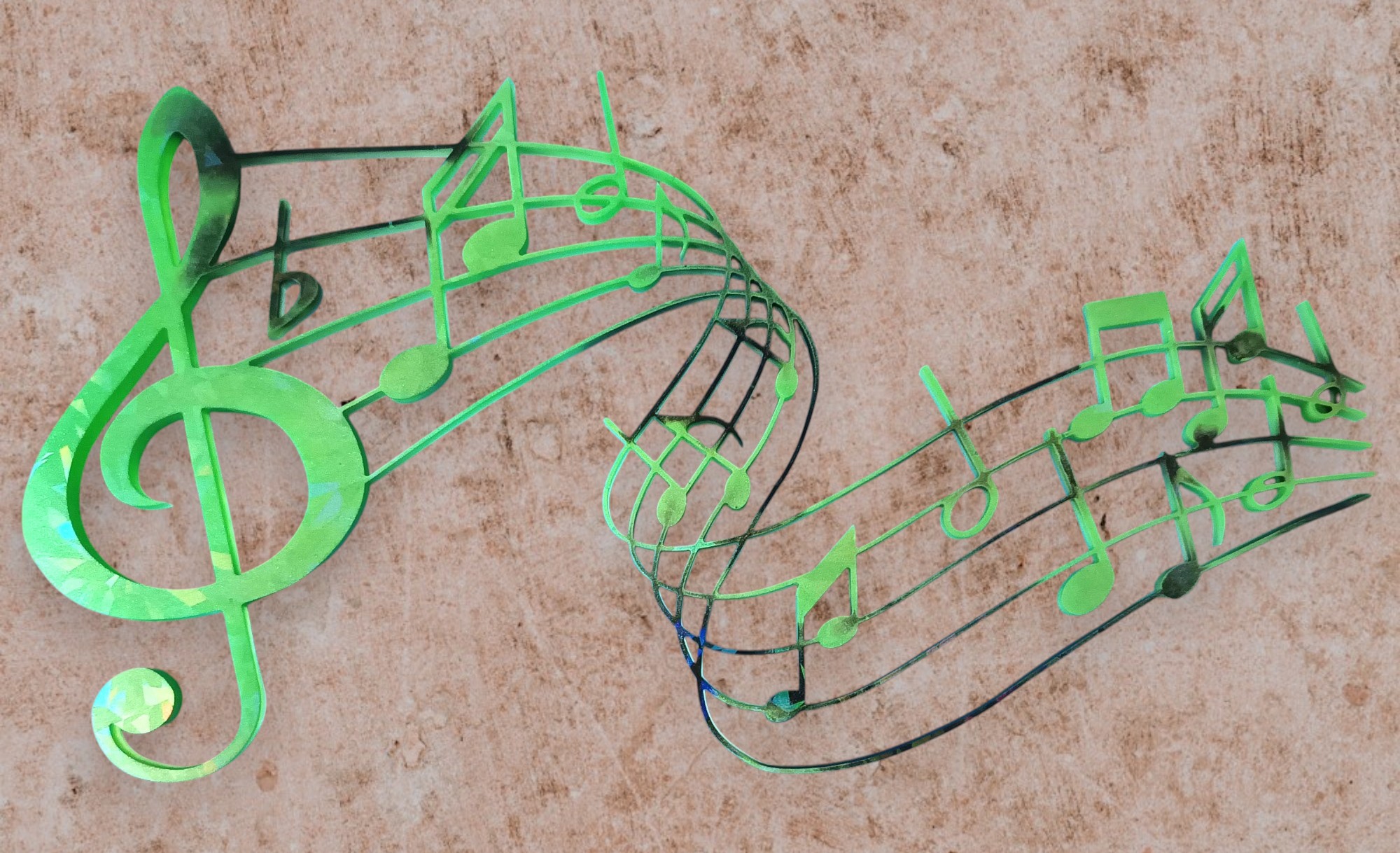 Applique murale notes de musique 40cm X 25cm