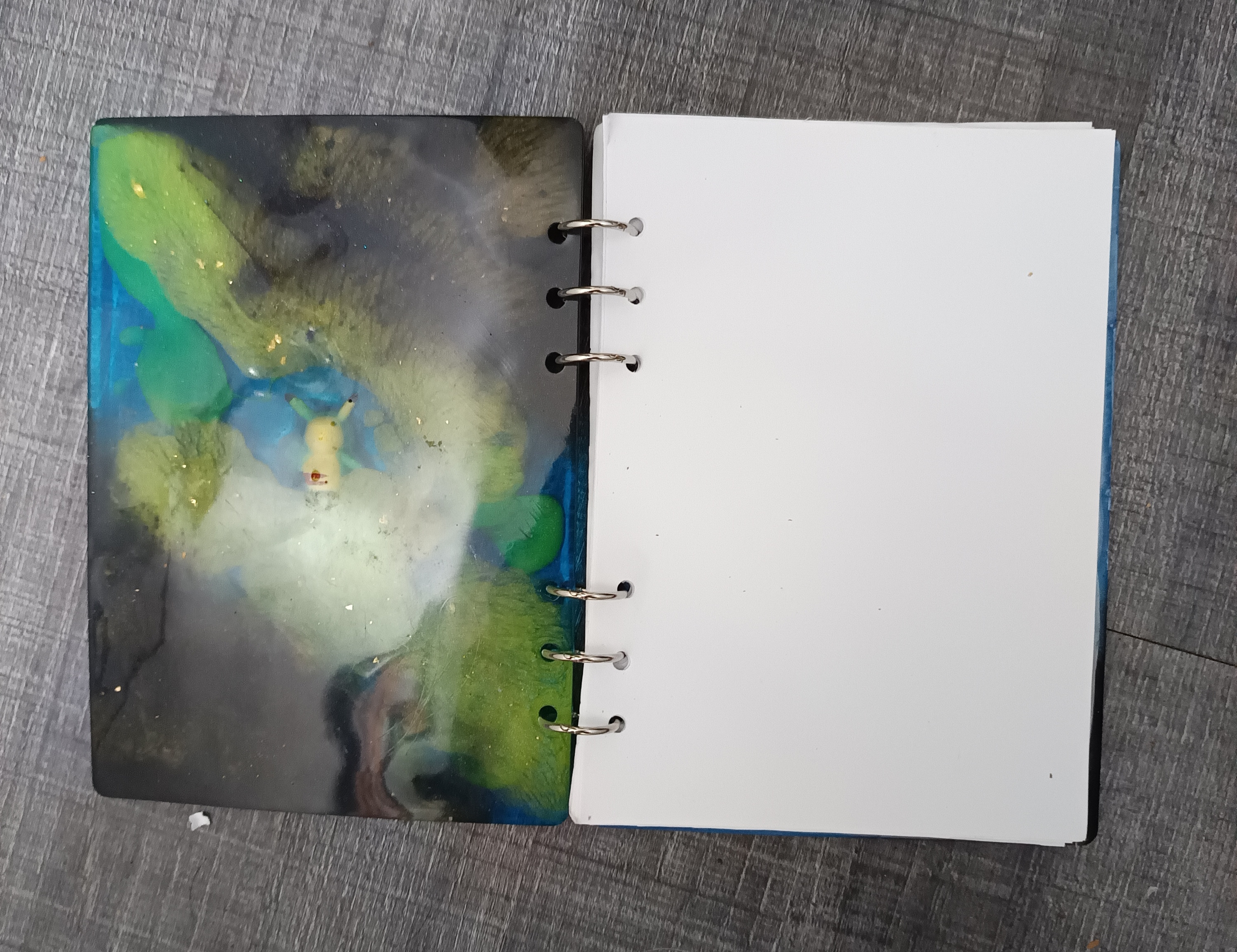 Carnet en résine époxy artisanale 100 % fait main