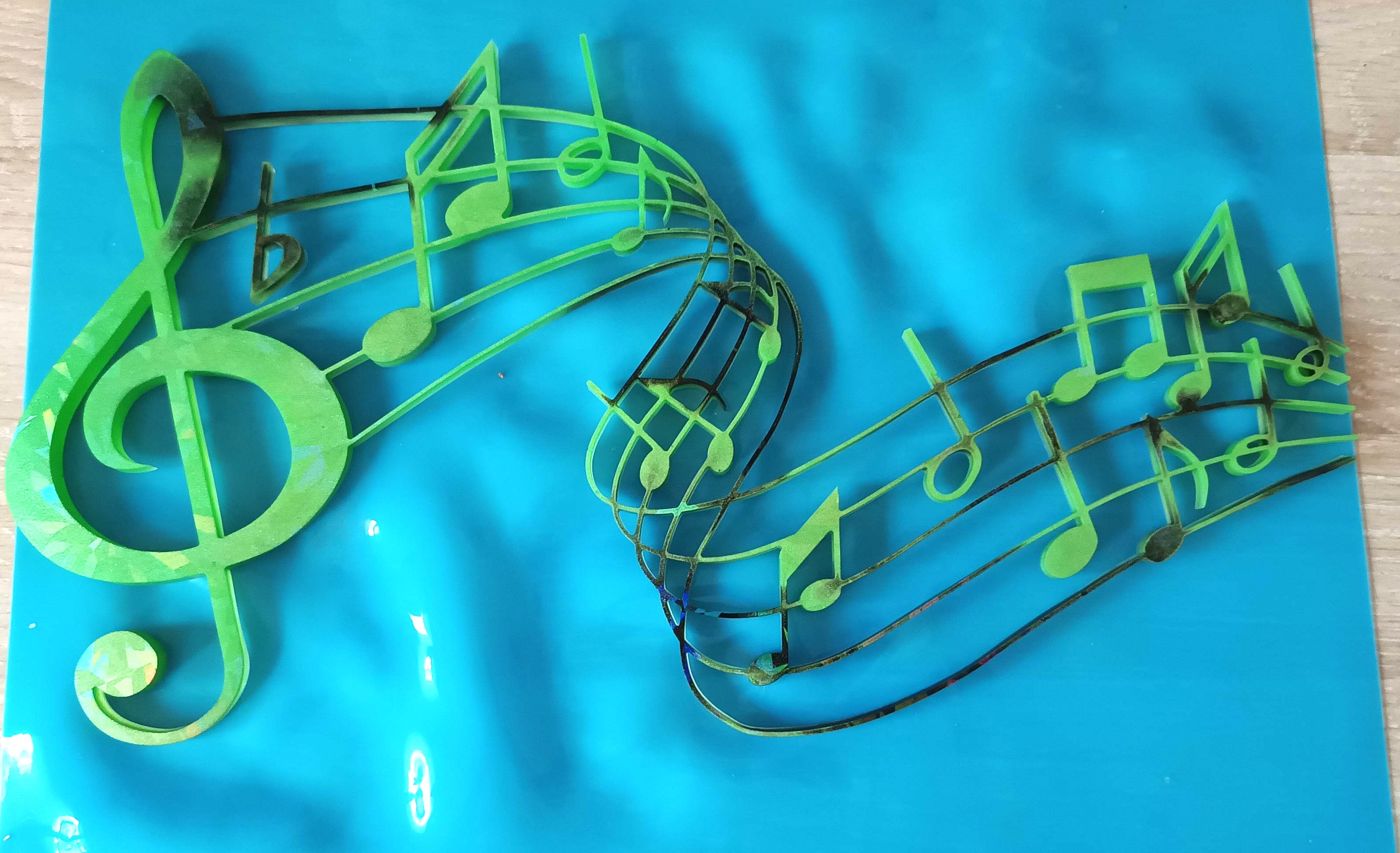 Applique murale notes de musique 40cm X 25cm