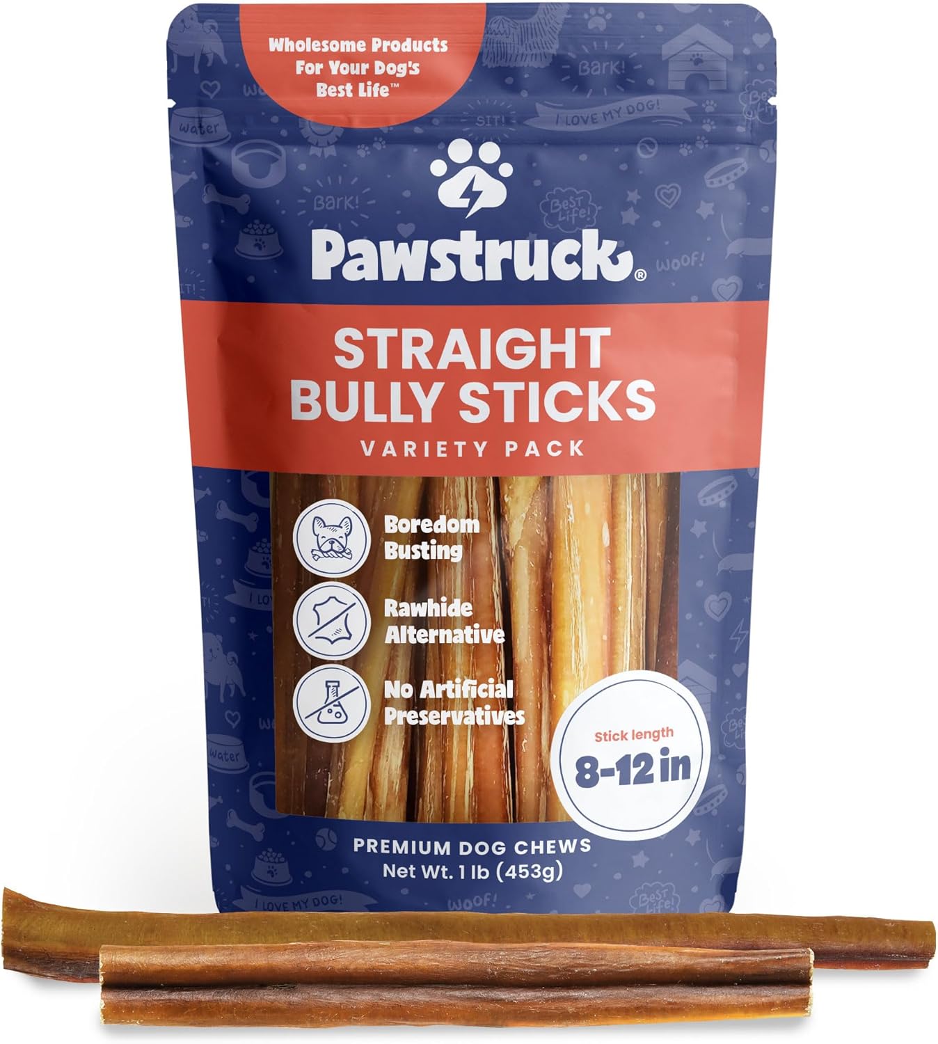 Pawstruck Straight Bully Sticks