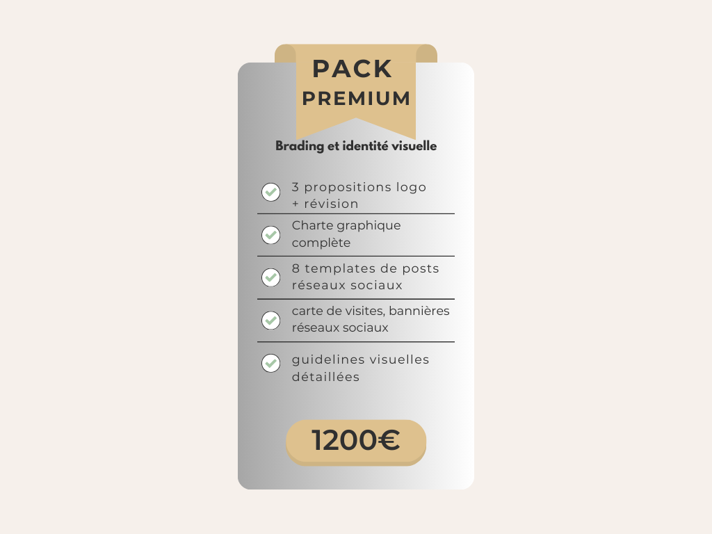 Branding et identité visuelle / PACK PREMIUM