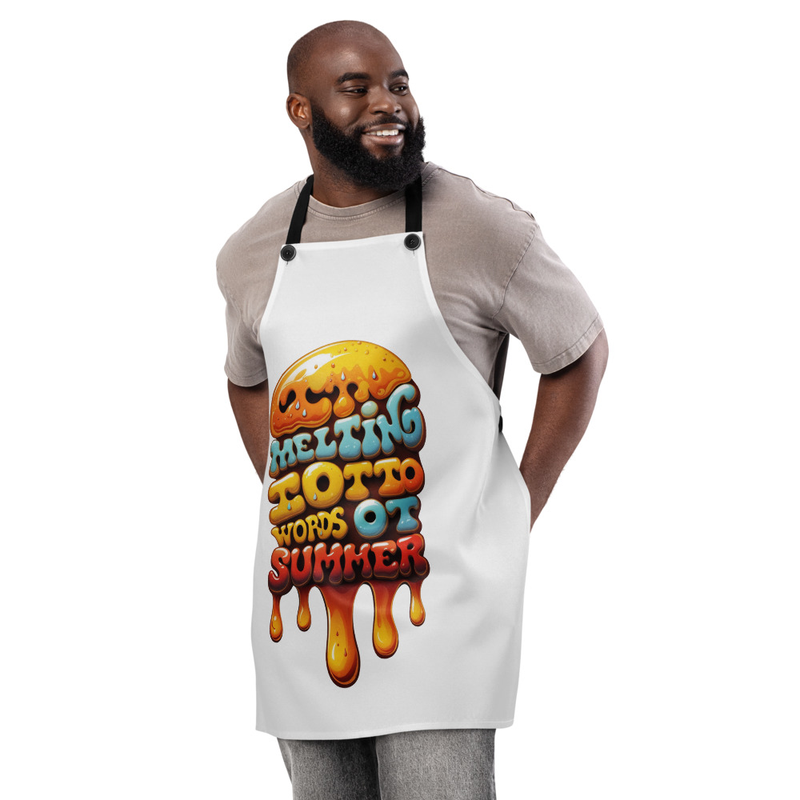 Melting Print Summer Graphic Apron