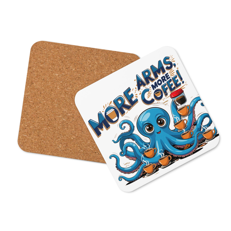 Octopus Coffee Cork-back Coaster