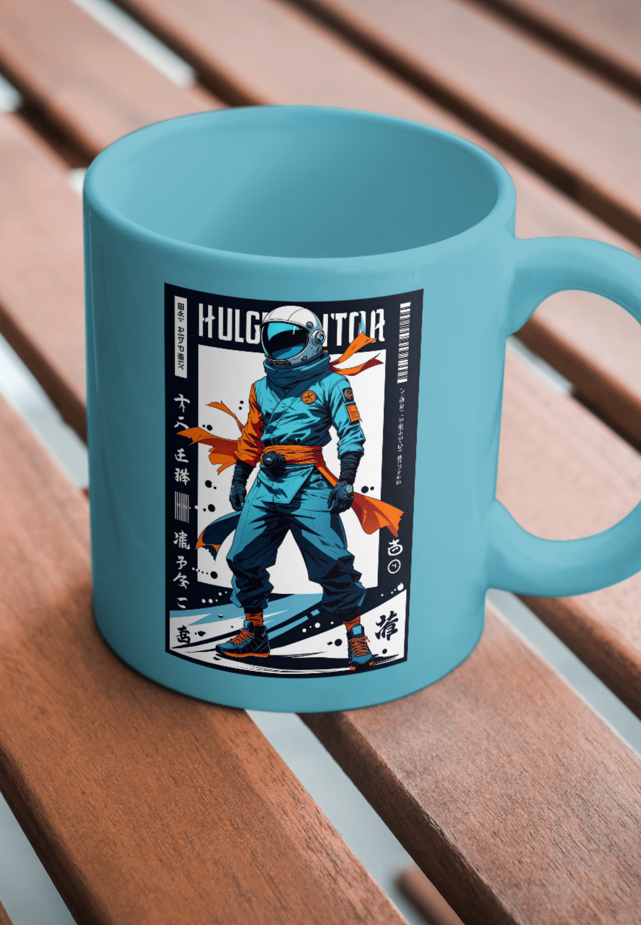 Cyber Ninja Astronaut – Futuristic Streetwear Art Print