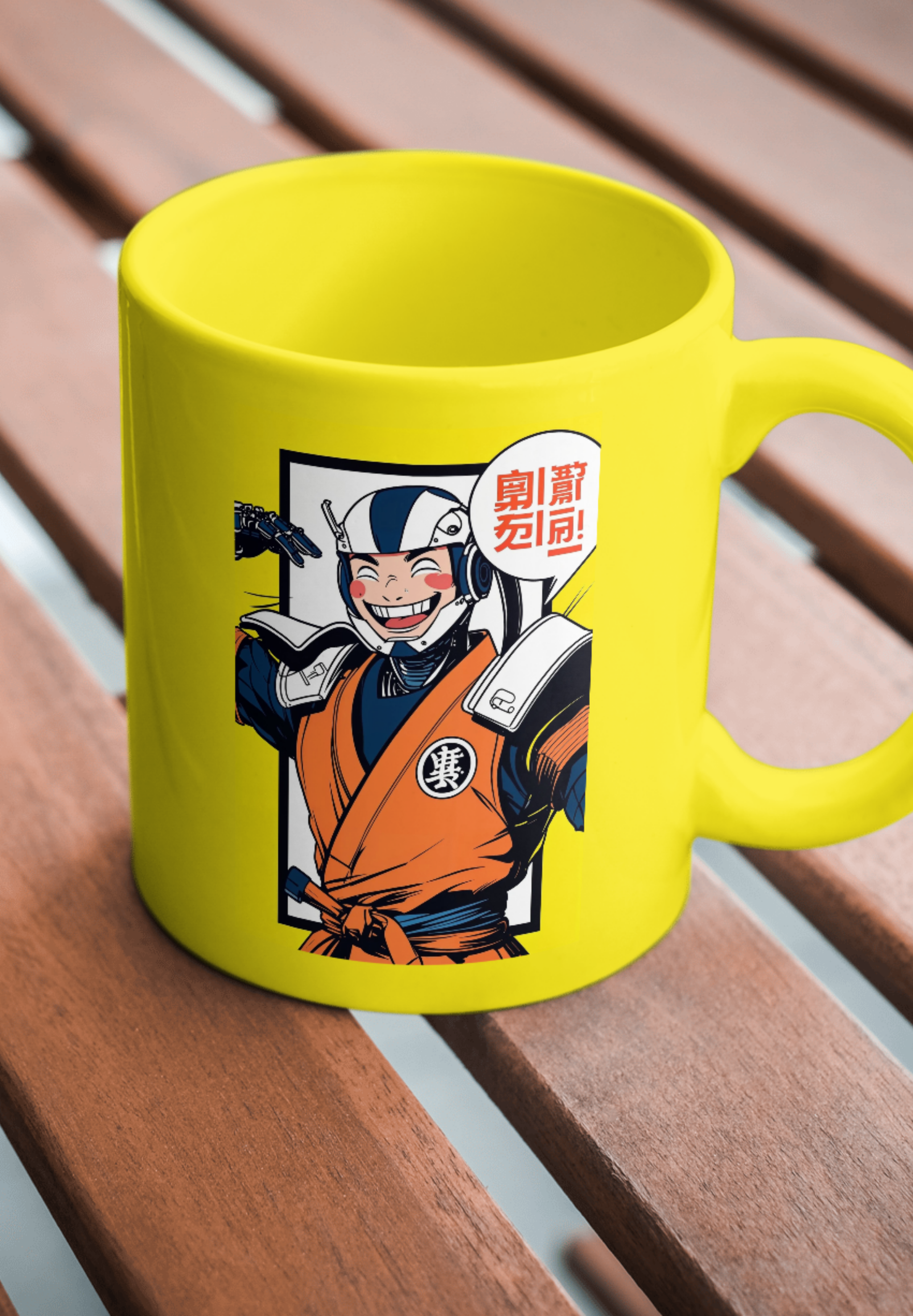 Futuristic Robotic Samurai Manga Print 