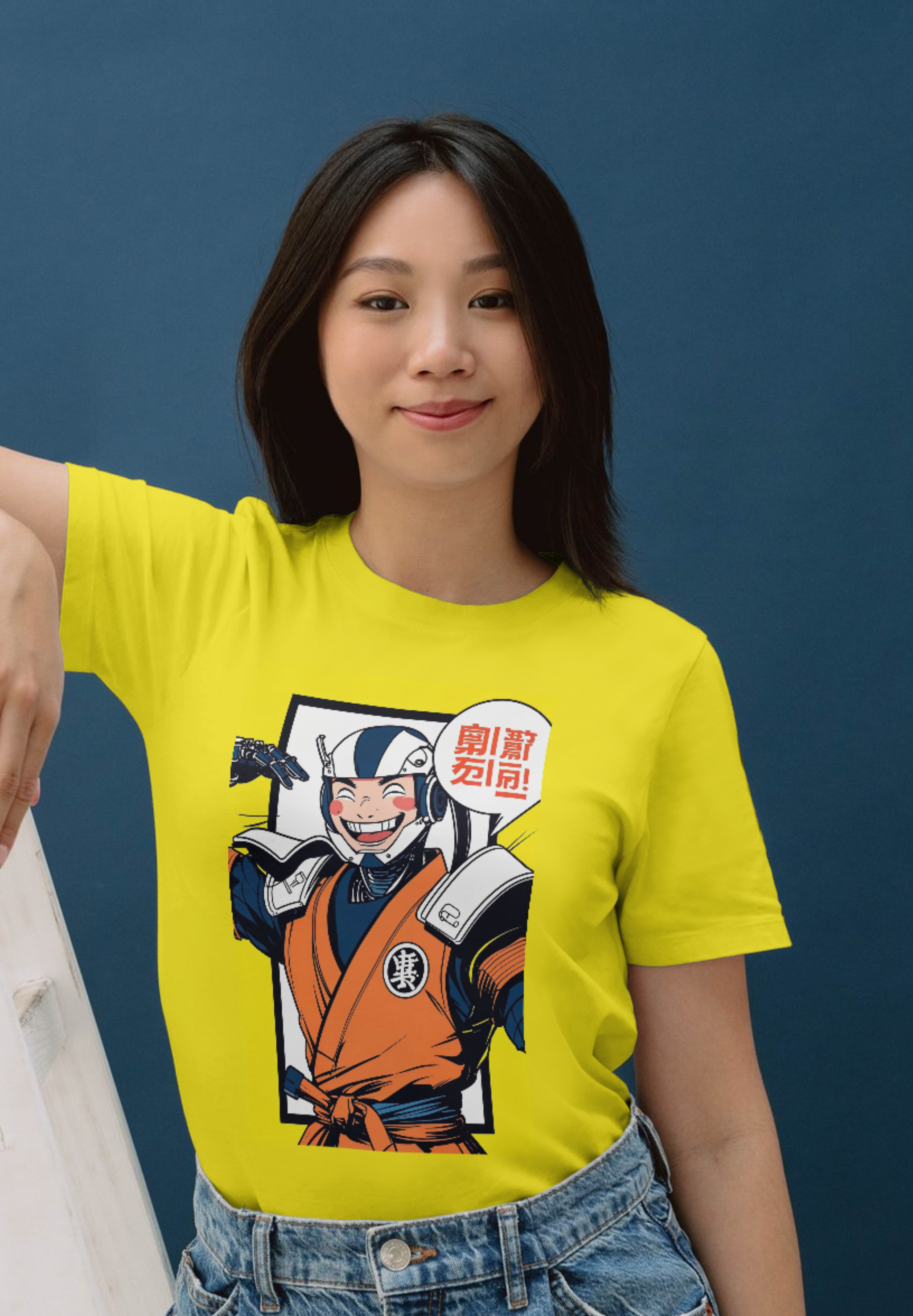 Futuristic Robotic Samurai Manga Print 
