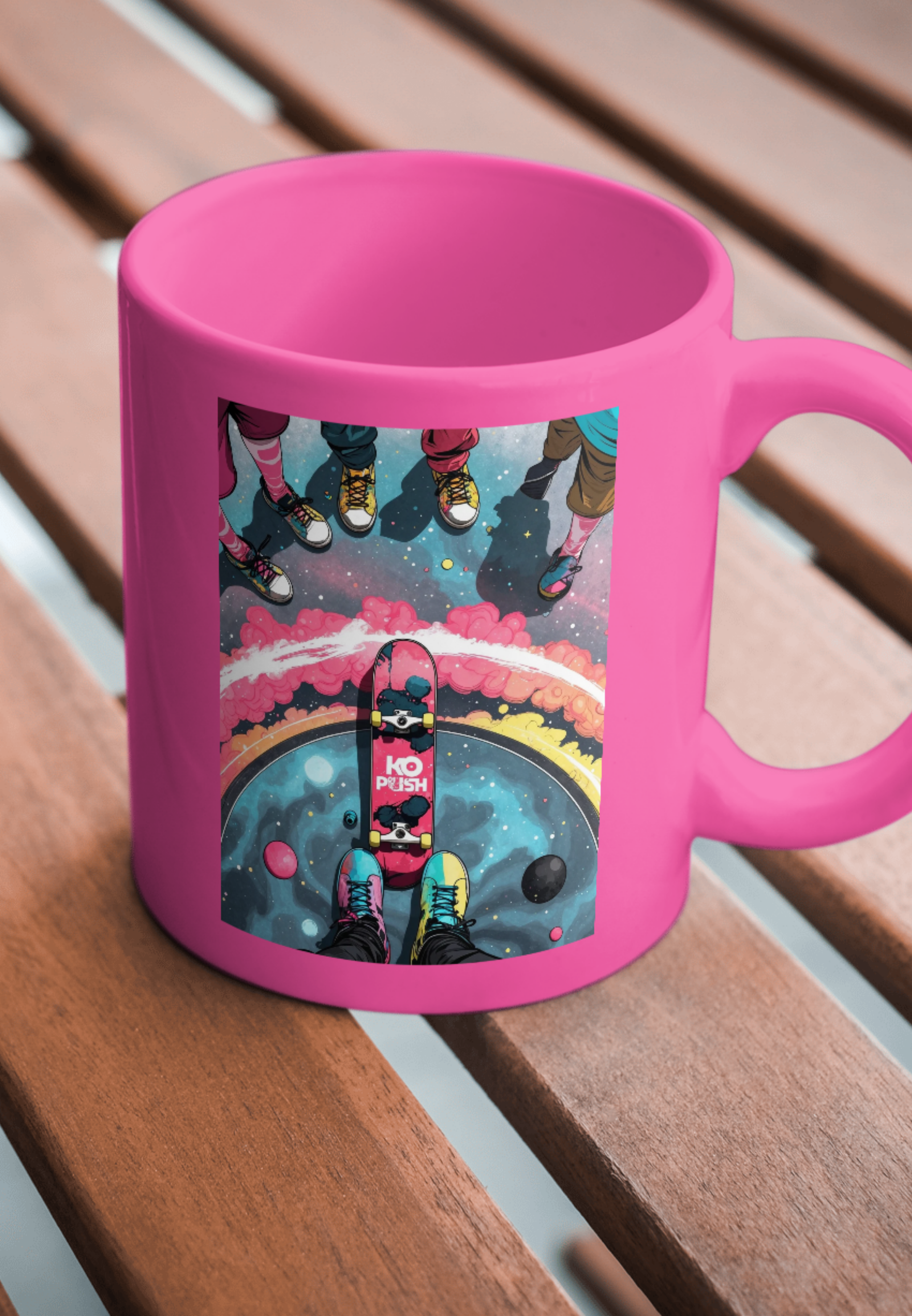 Space Skateboard Print