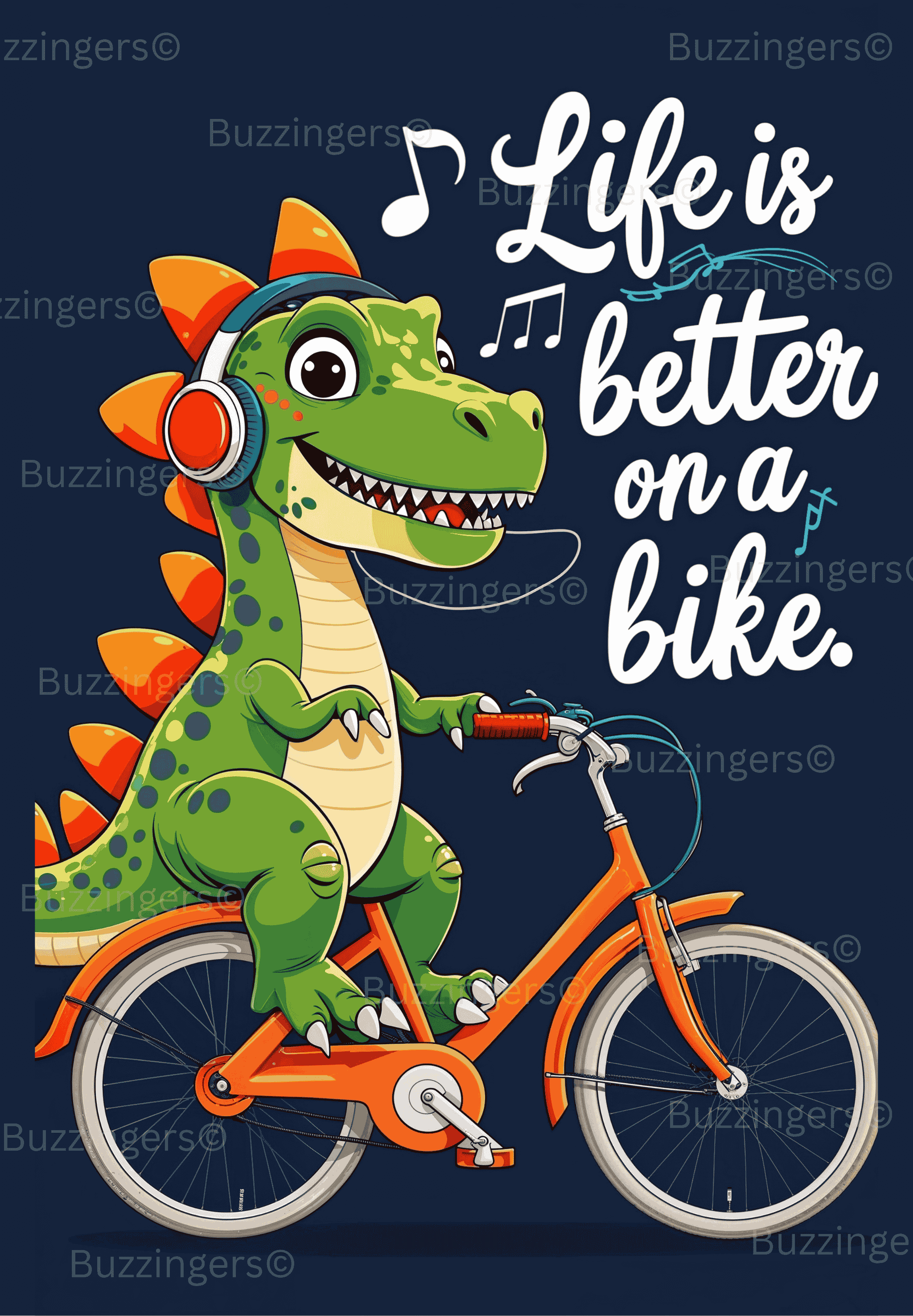 Dino Bike Bliss Print