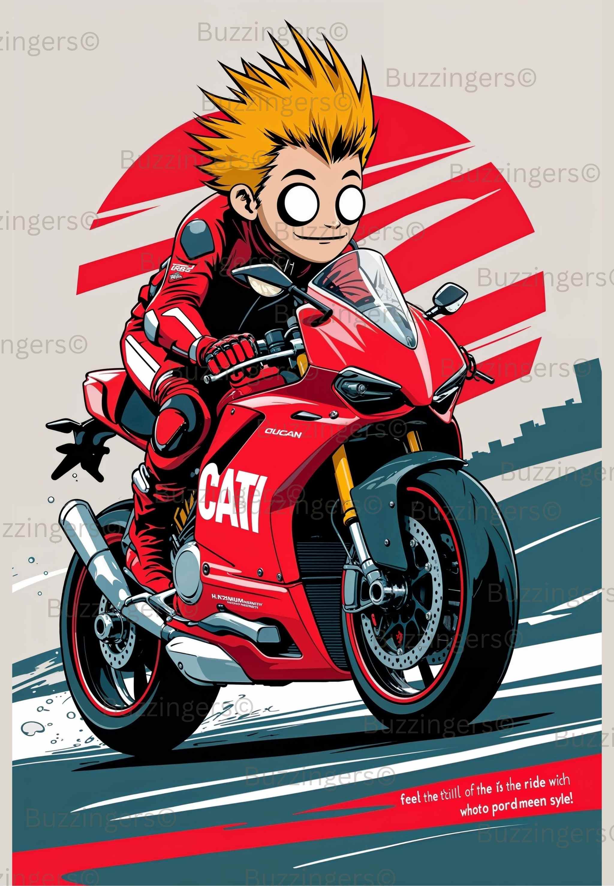 Manga Ducati Rider Print