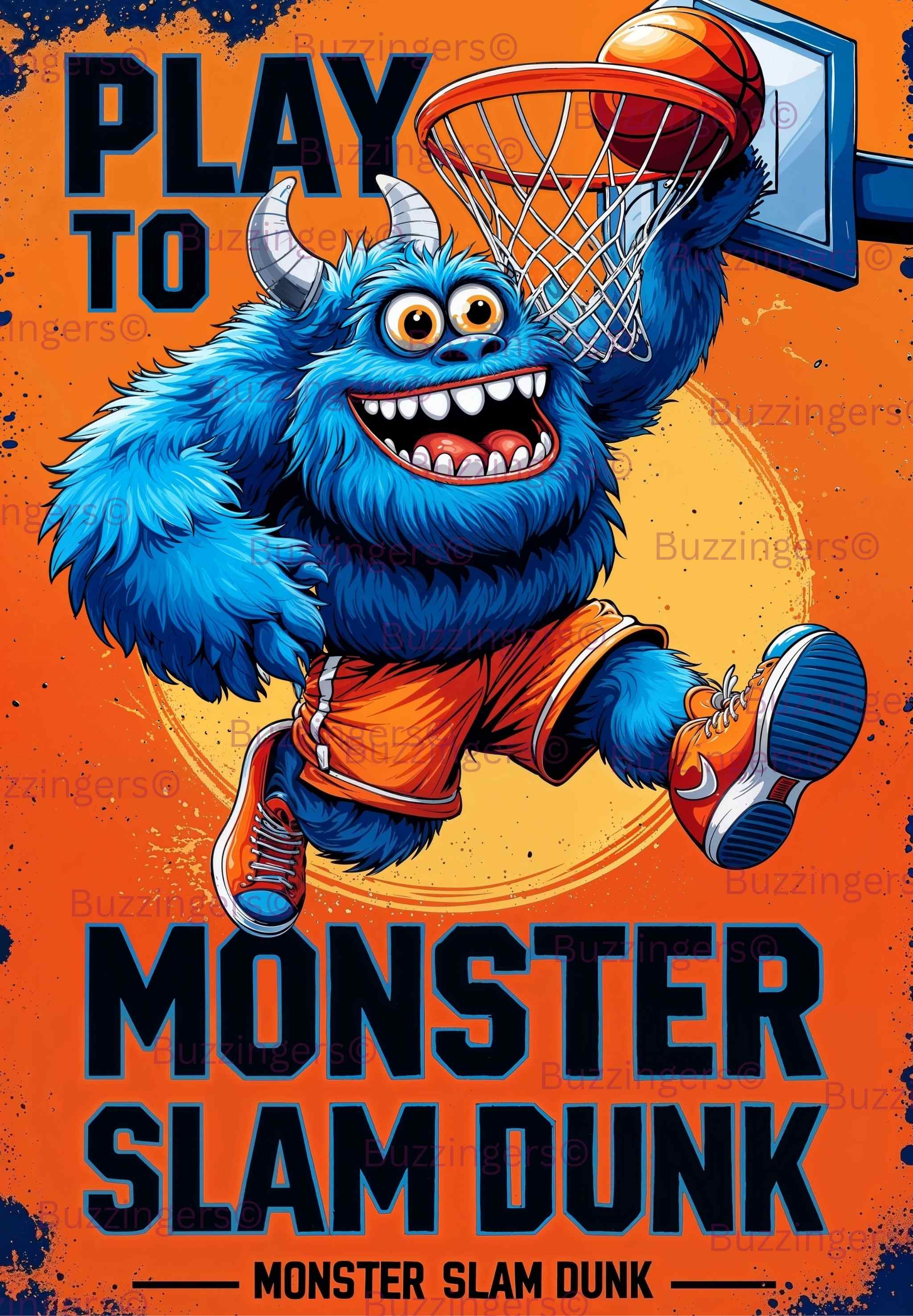 Monster Slam Dunk Print