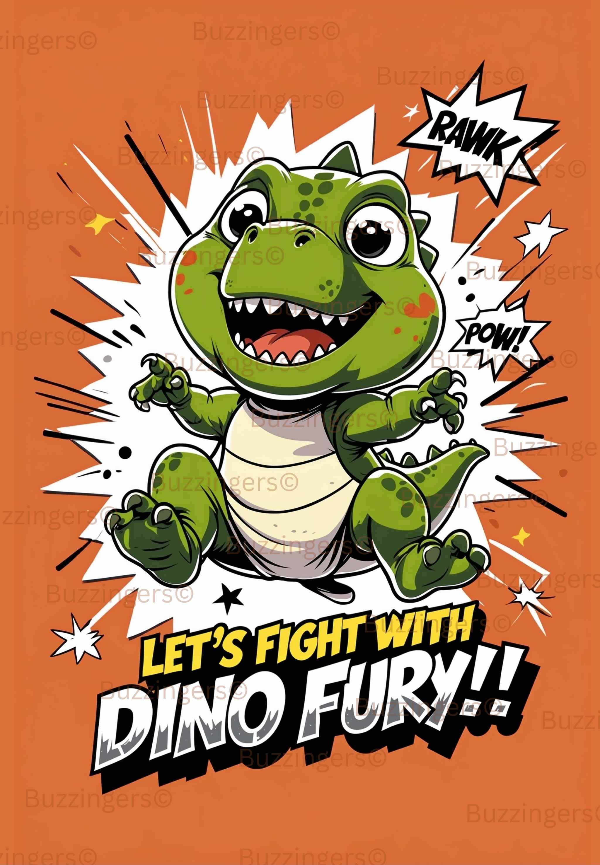 Dino Fury Print