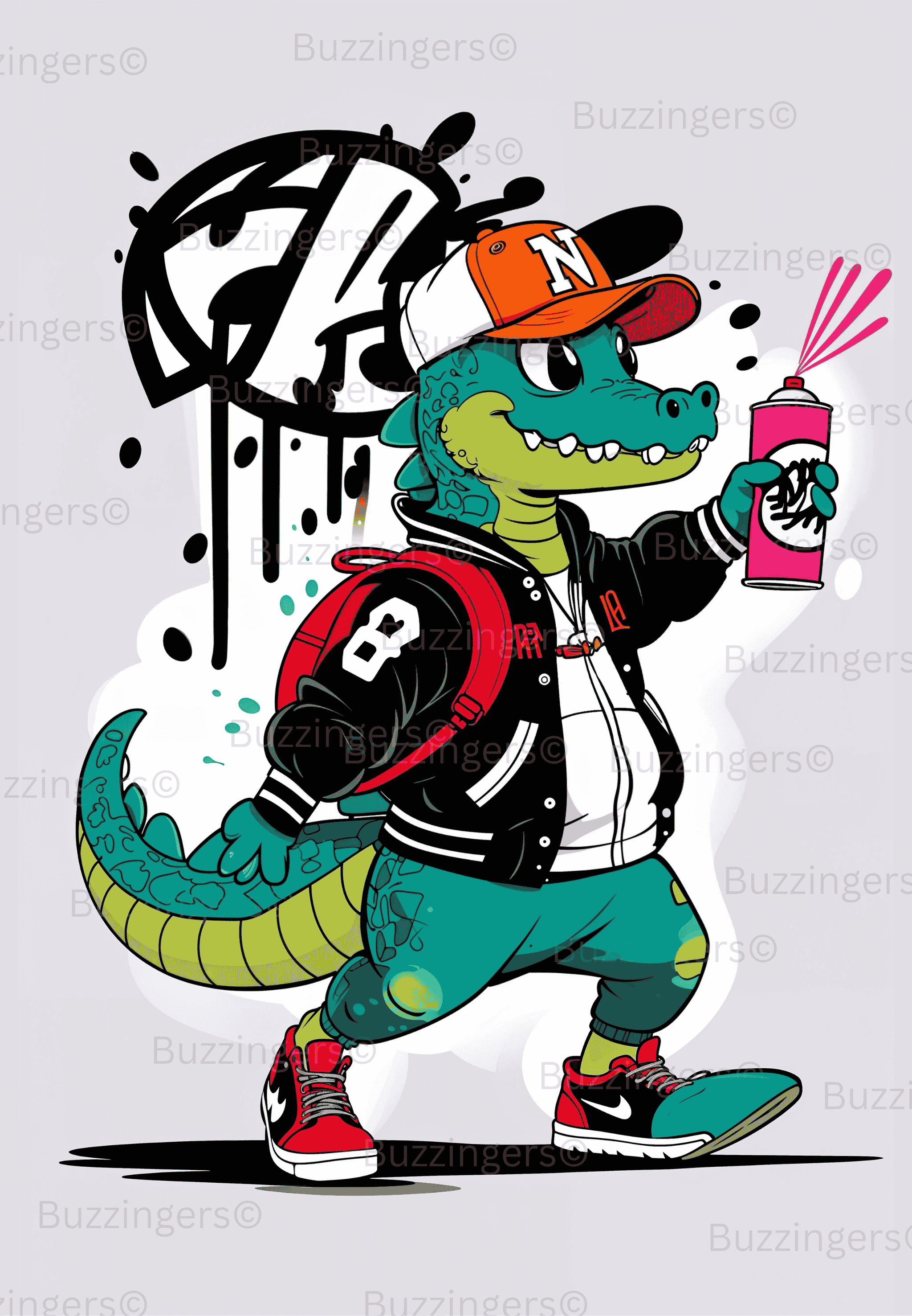 Graffiti Gator Print