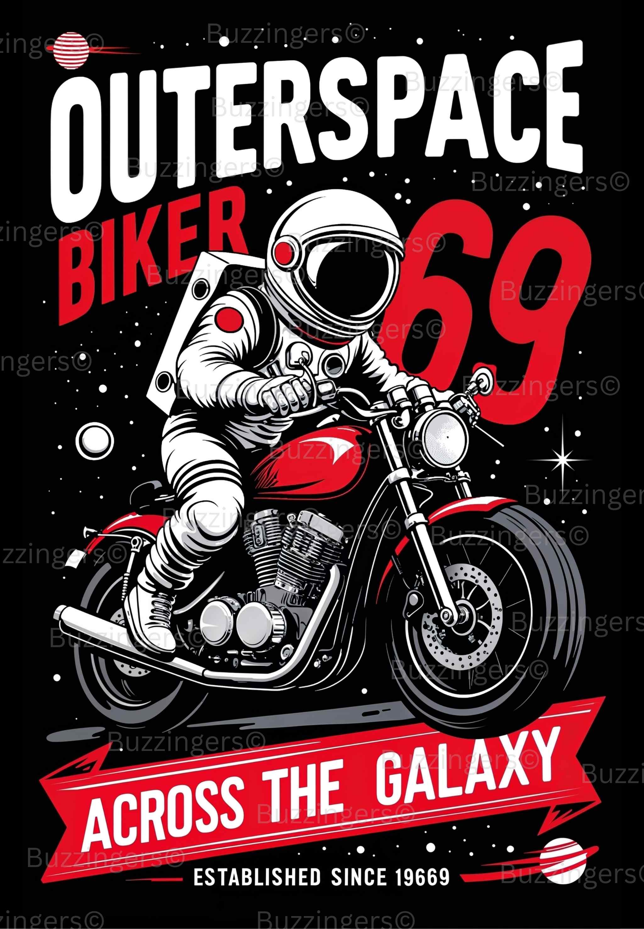 Outerspace Biker Print