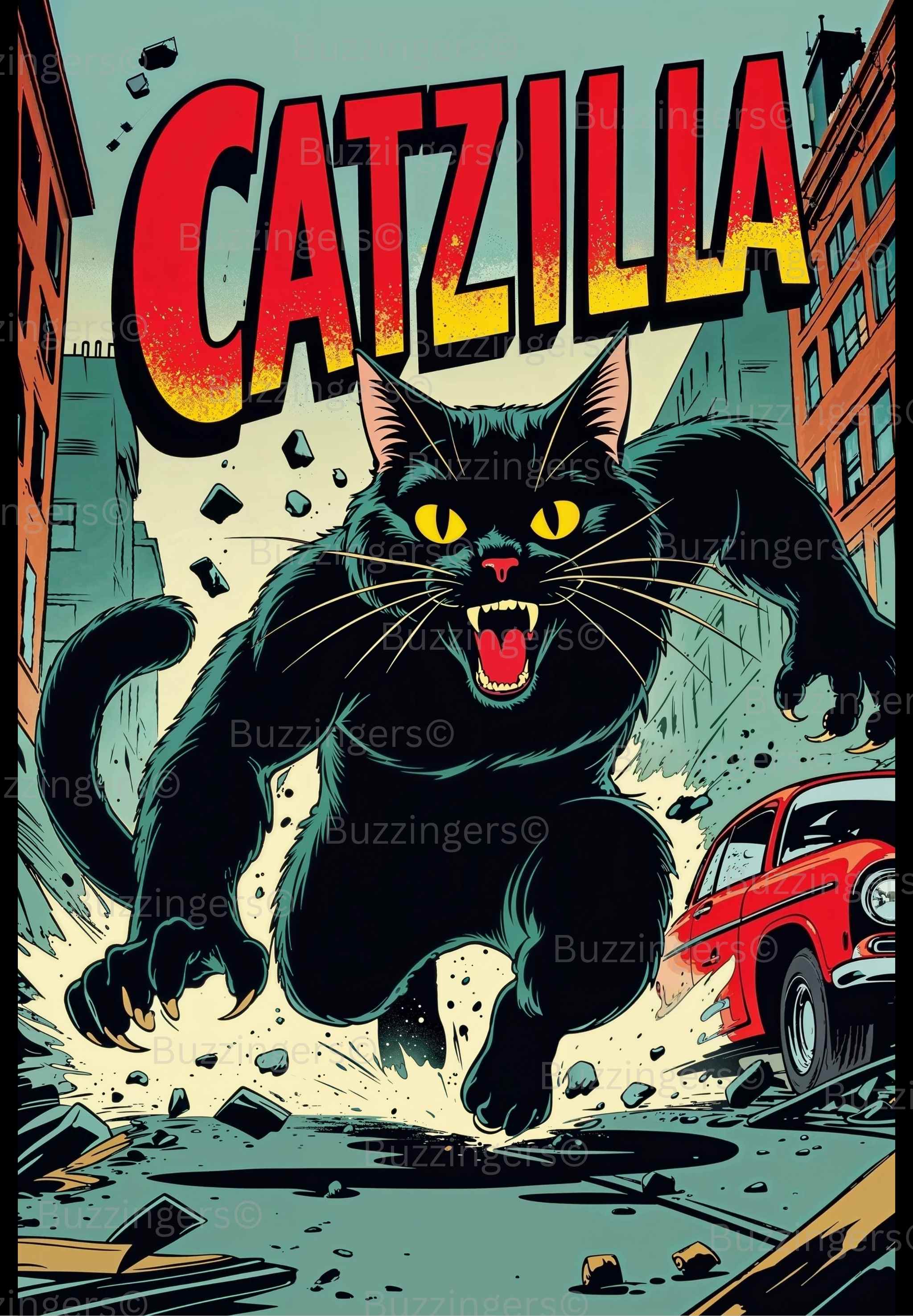 Catzilla Print