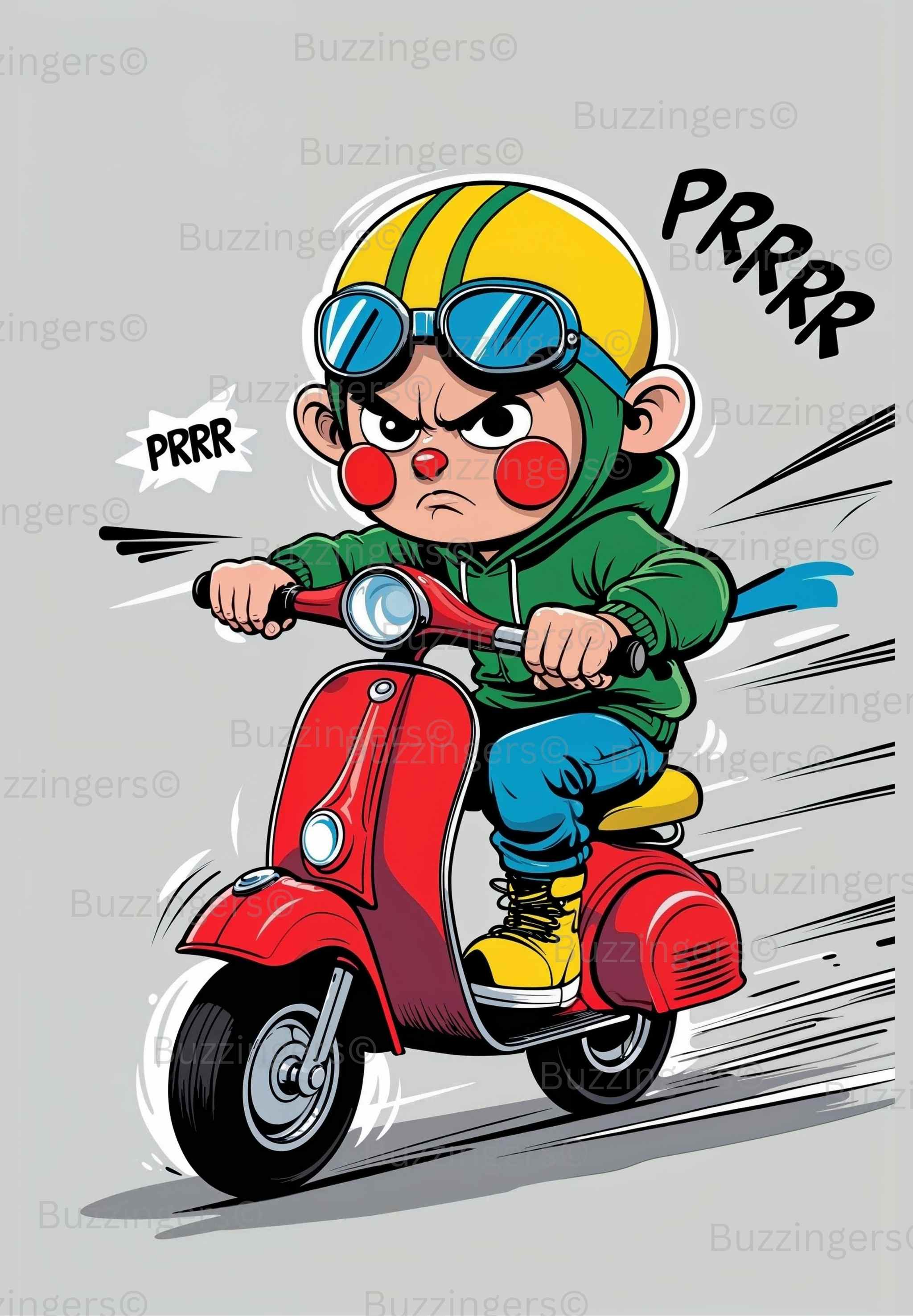 Scooter Kid Print