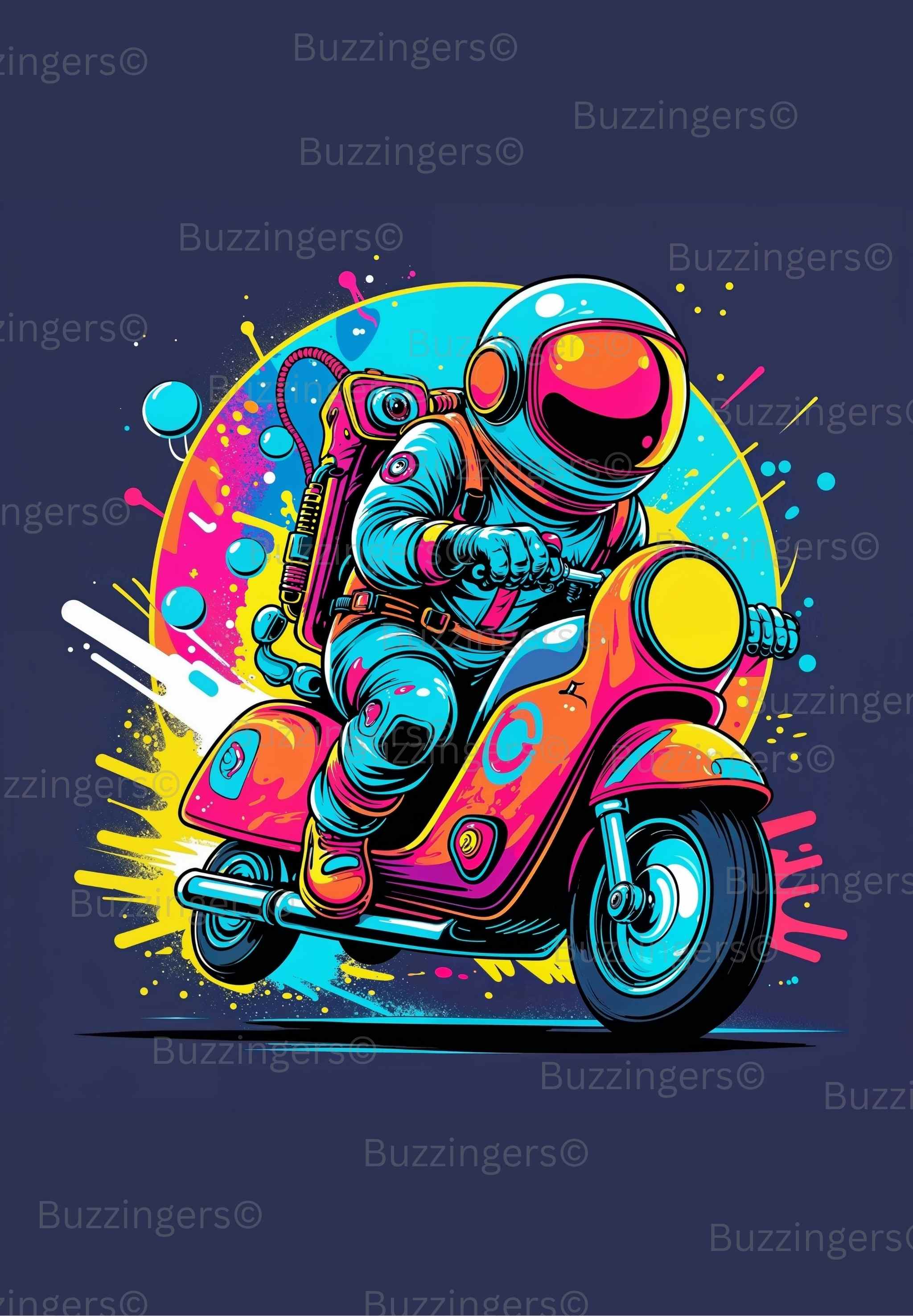 Cartoon Scooter Print