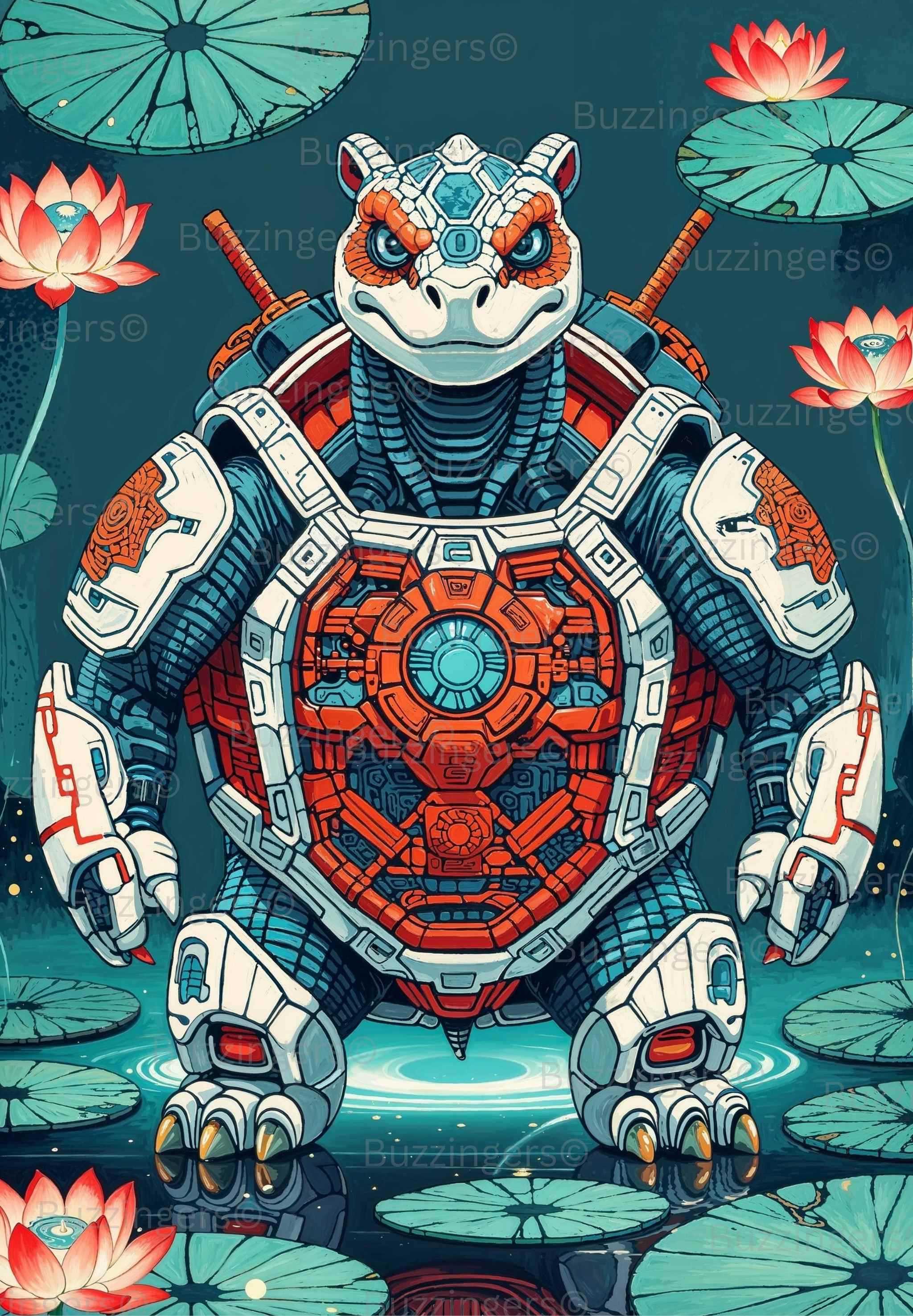 Turtle Samurai Print