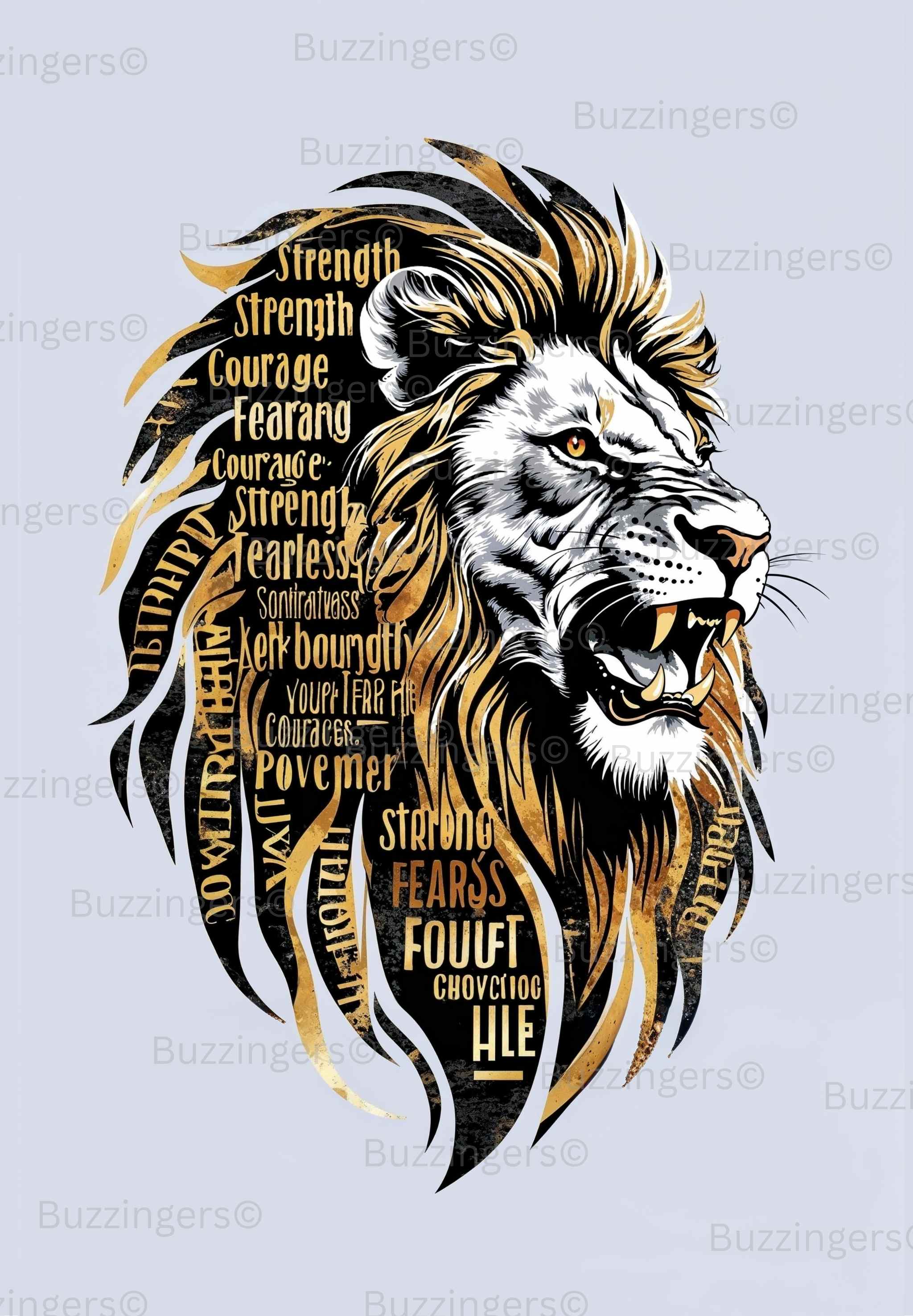 Motivational Lion Print
