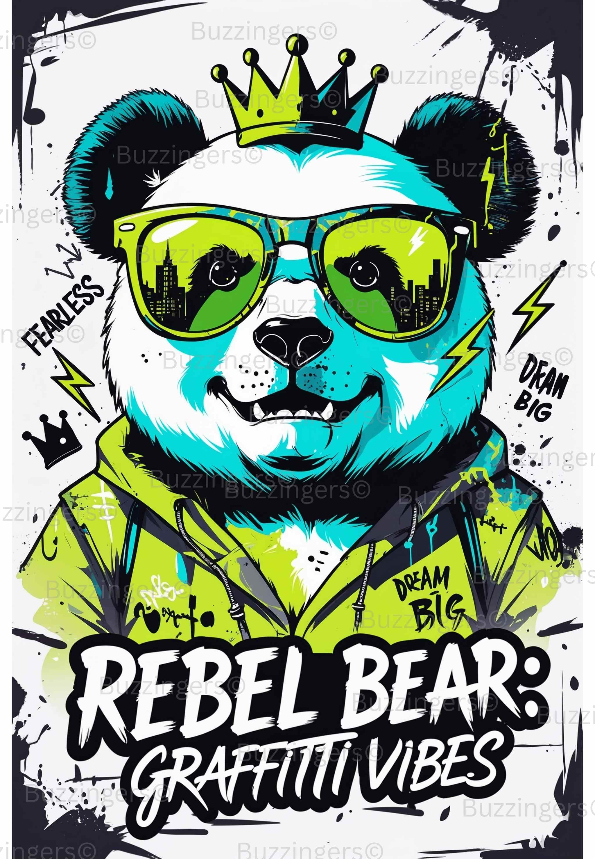 Rebel Bear Print