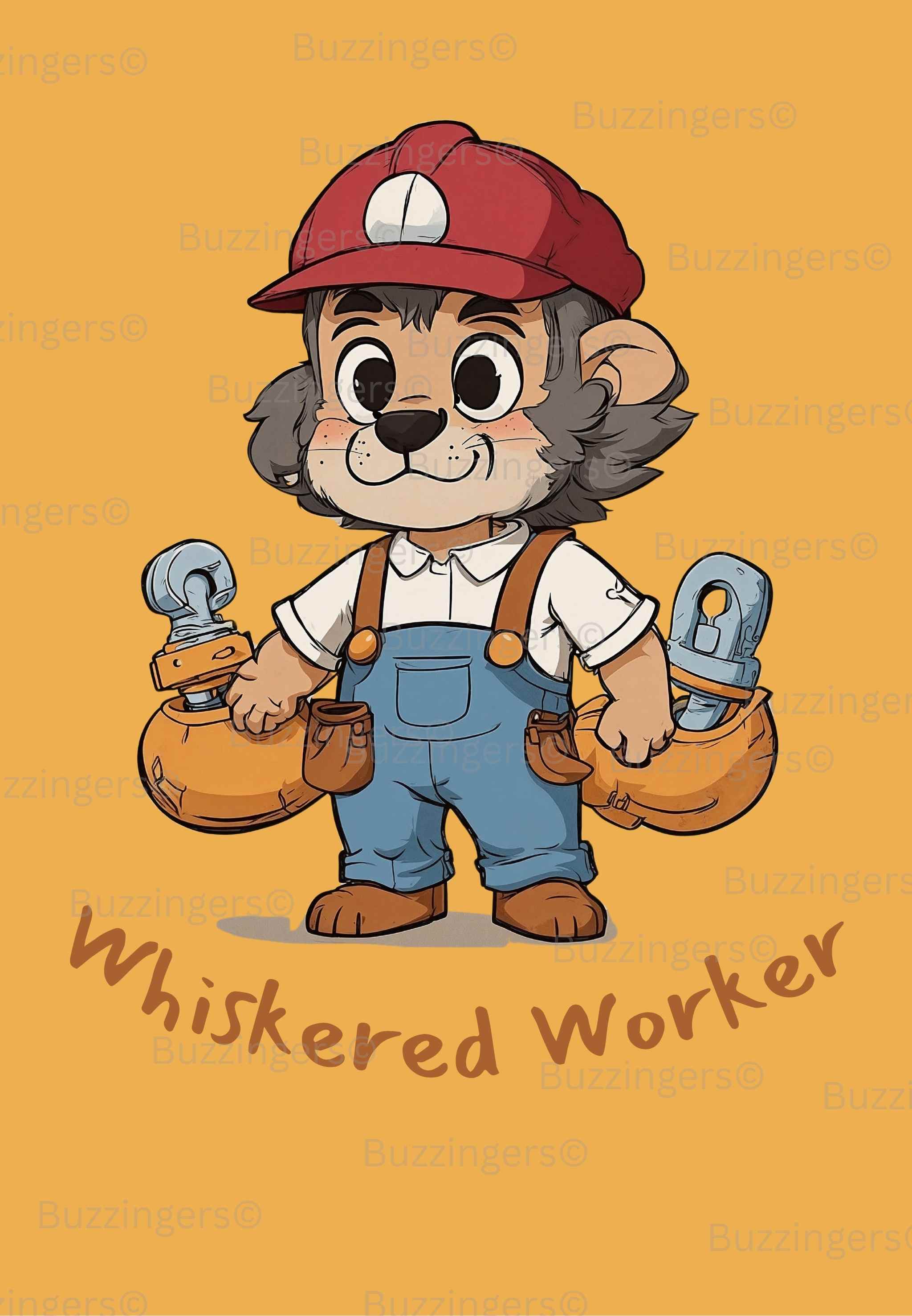 Whiskered Worker Print