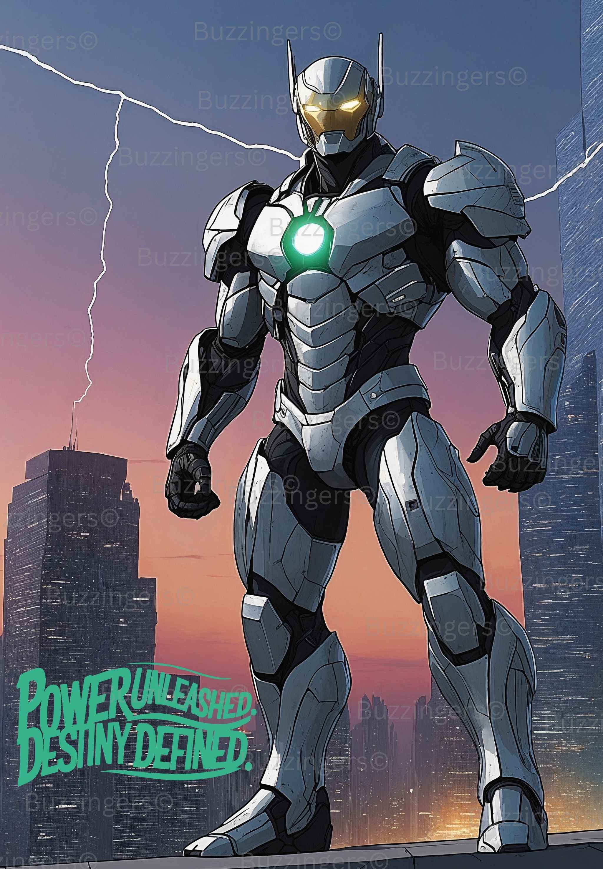 Robot Superhero Print